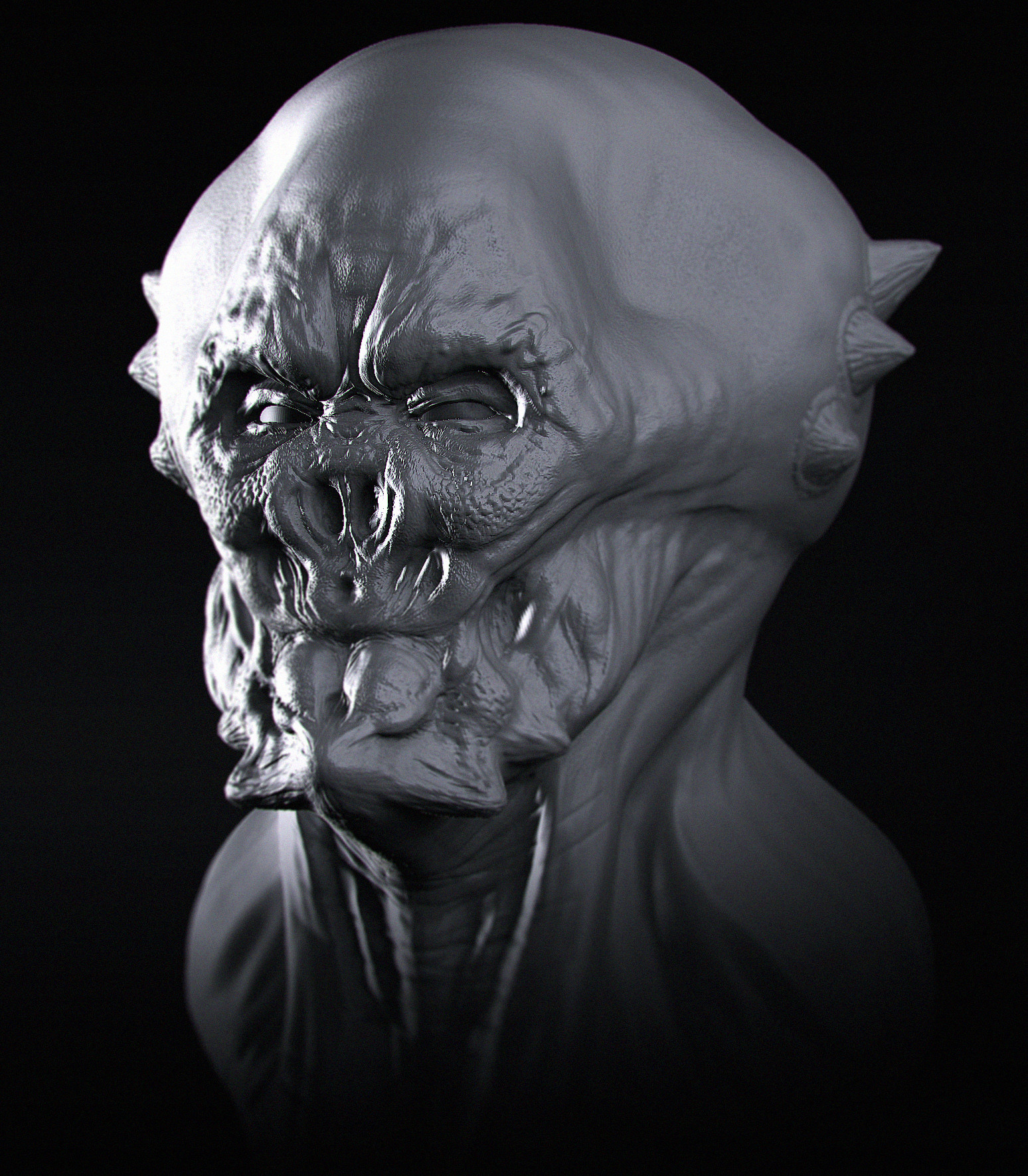 Artstation Zbrush Alien Bust 1 David Benoist