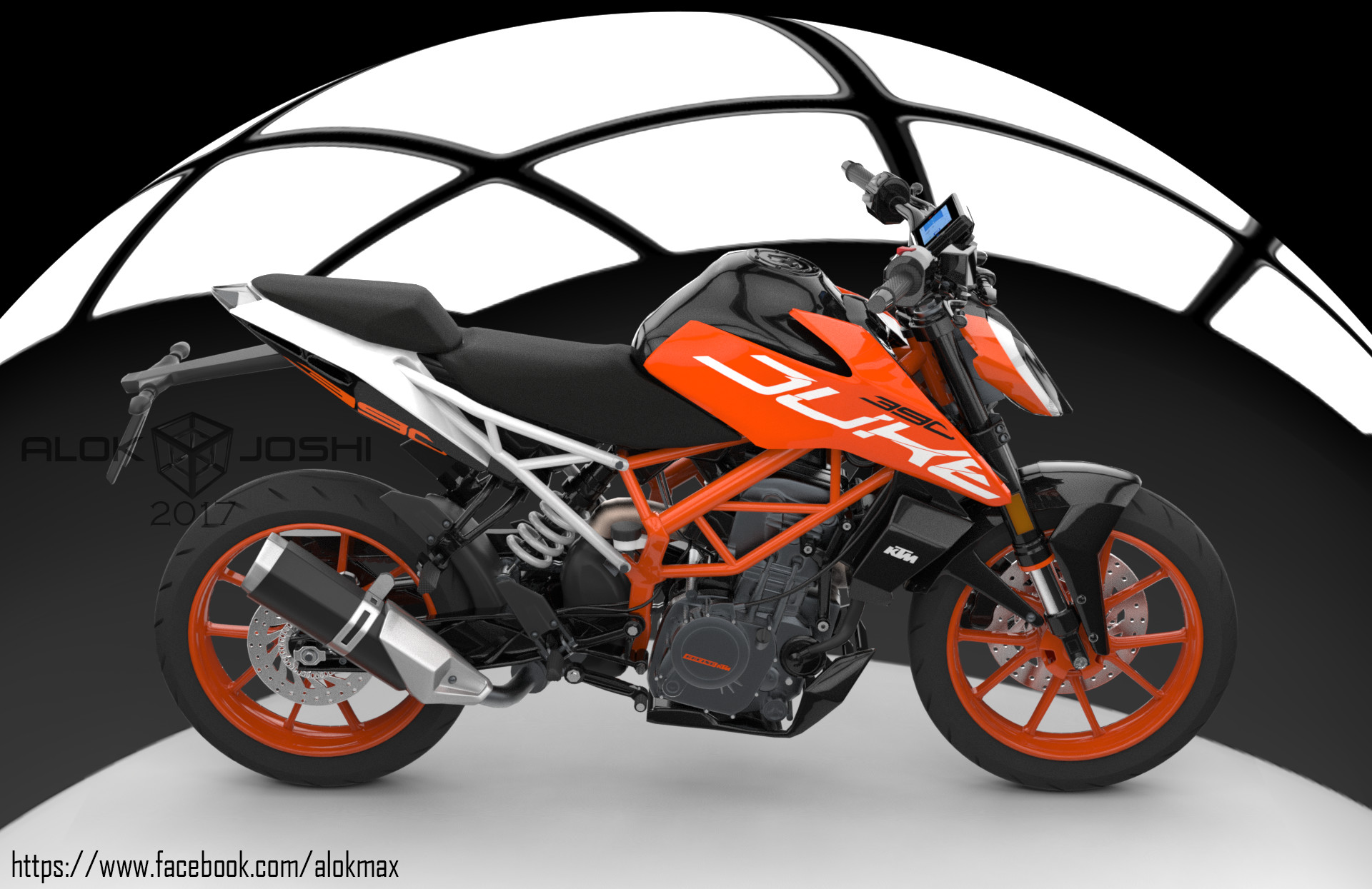 Artstation 2017 Ktm Duke 390 3d Model Alok Joshi