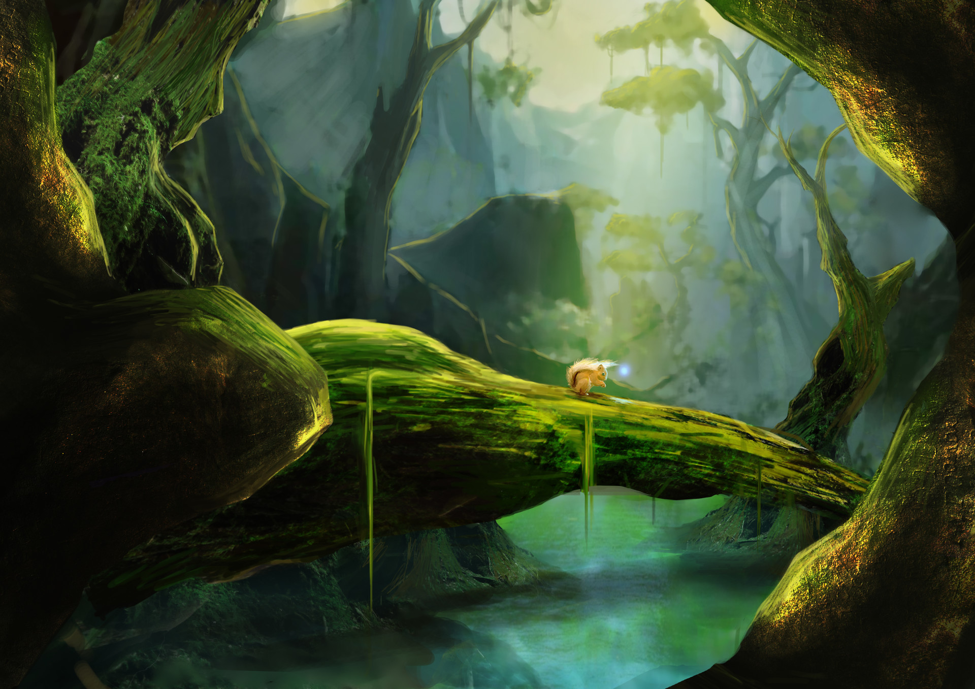Artstation Forest Matte Painting Mahxi Hong