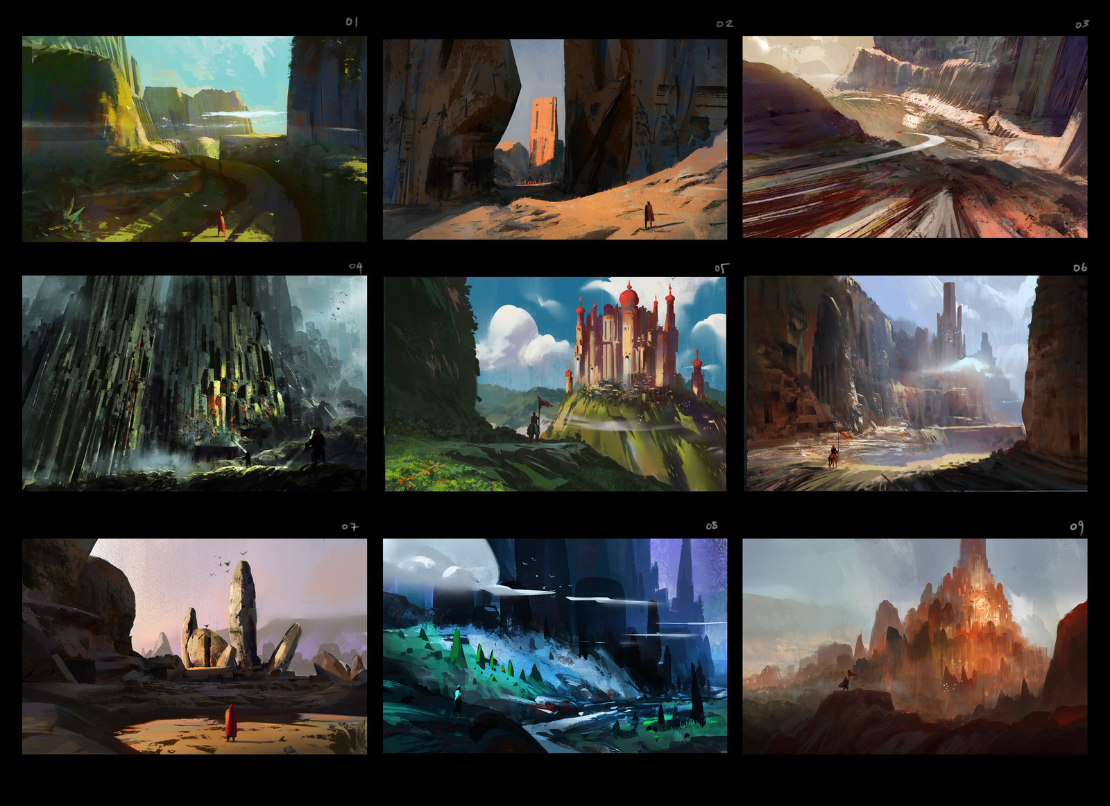 Environment Design Sketches ( Batch 01 )