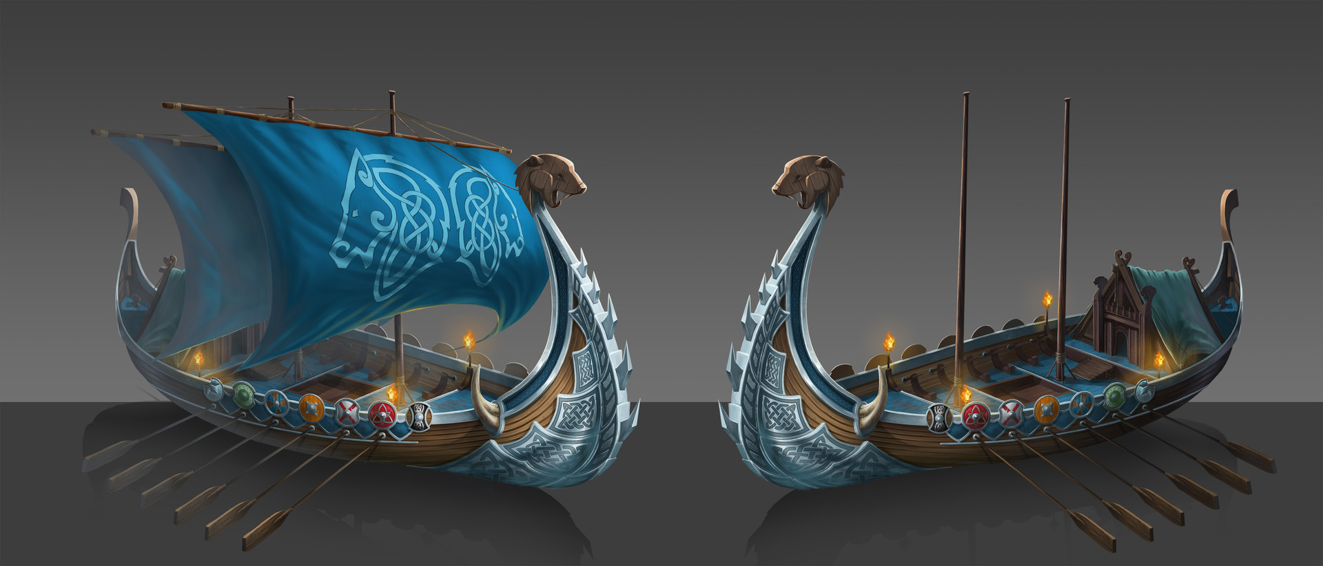 Artstation Viking Ship Concept L H