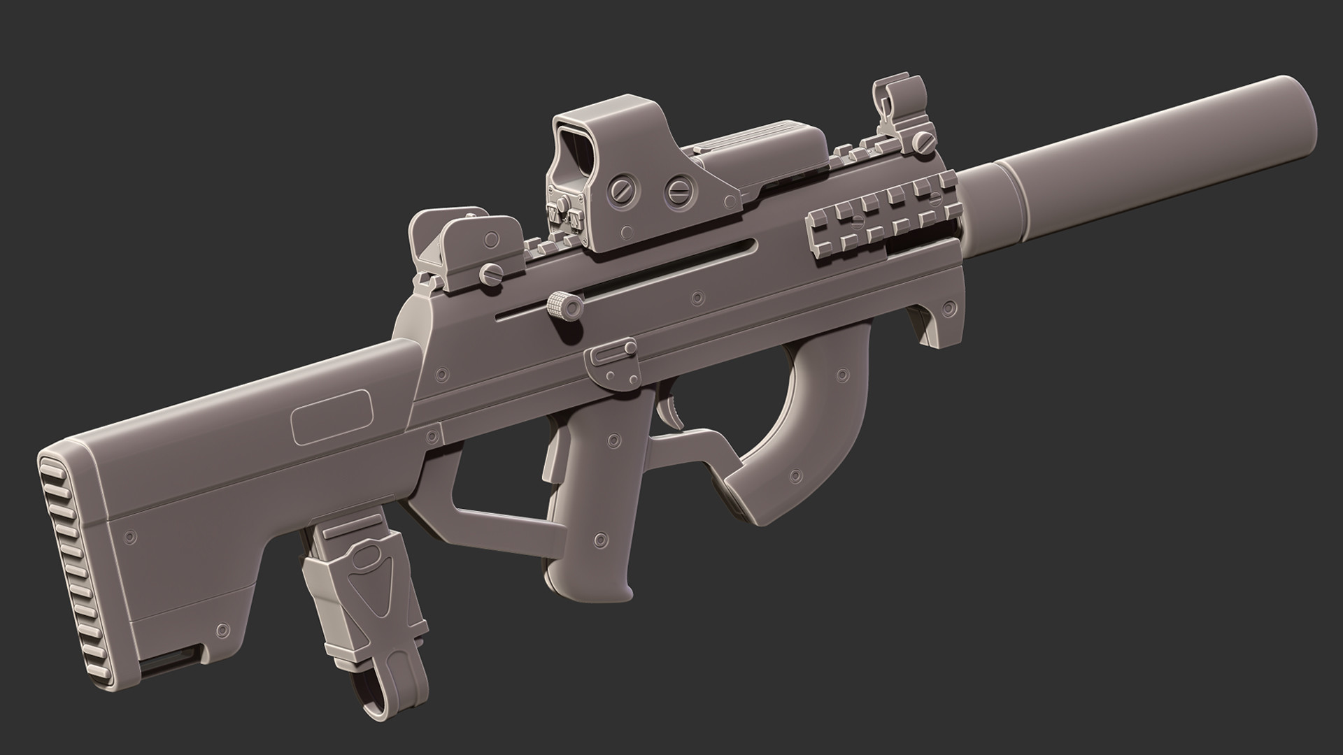 Ryan Spinney - M290 SMG - Highpoly