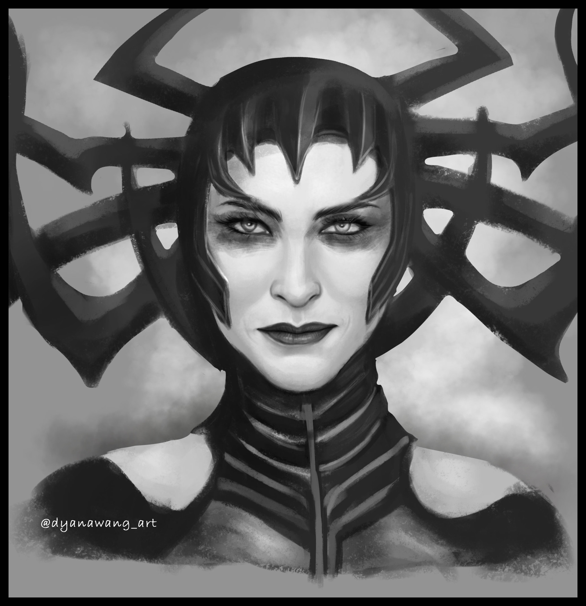Artstation Hela Dyana Wang Drawing him to her, preparing to finish him off. artstation hela dyana wang