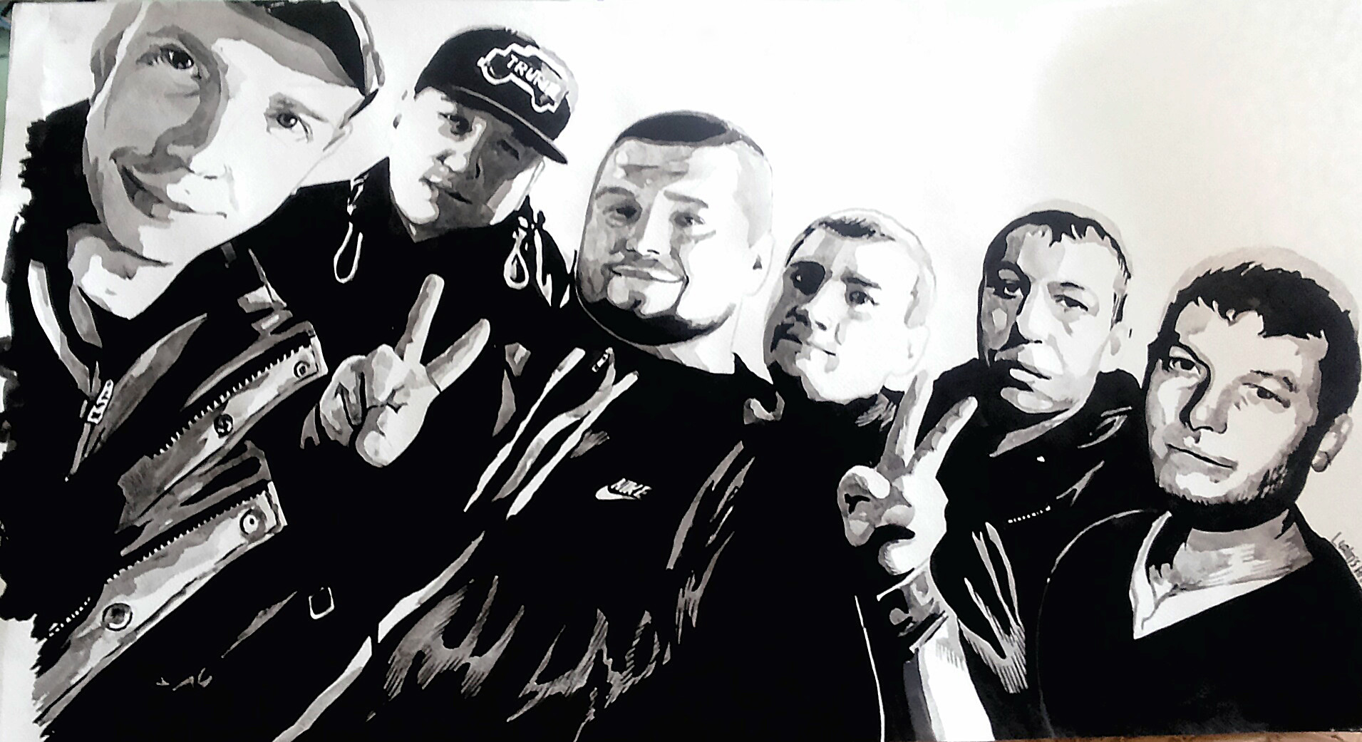 ArtStation - Group Pop Art portrait. Груповой поп-арт портрет