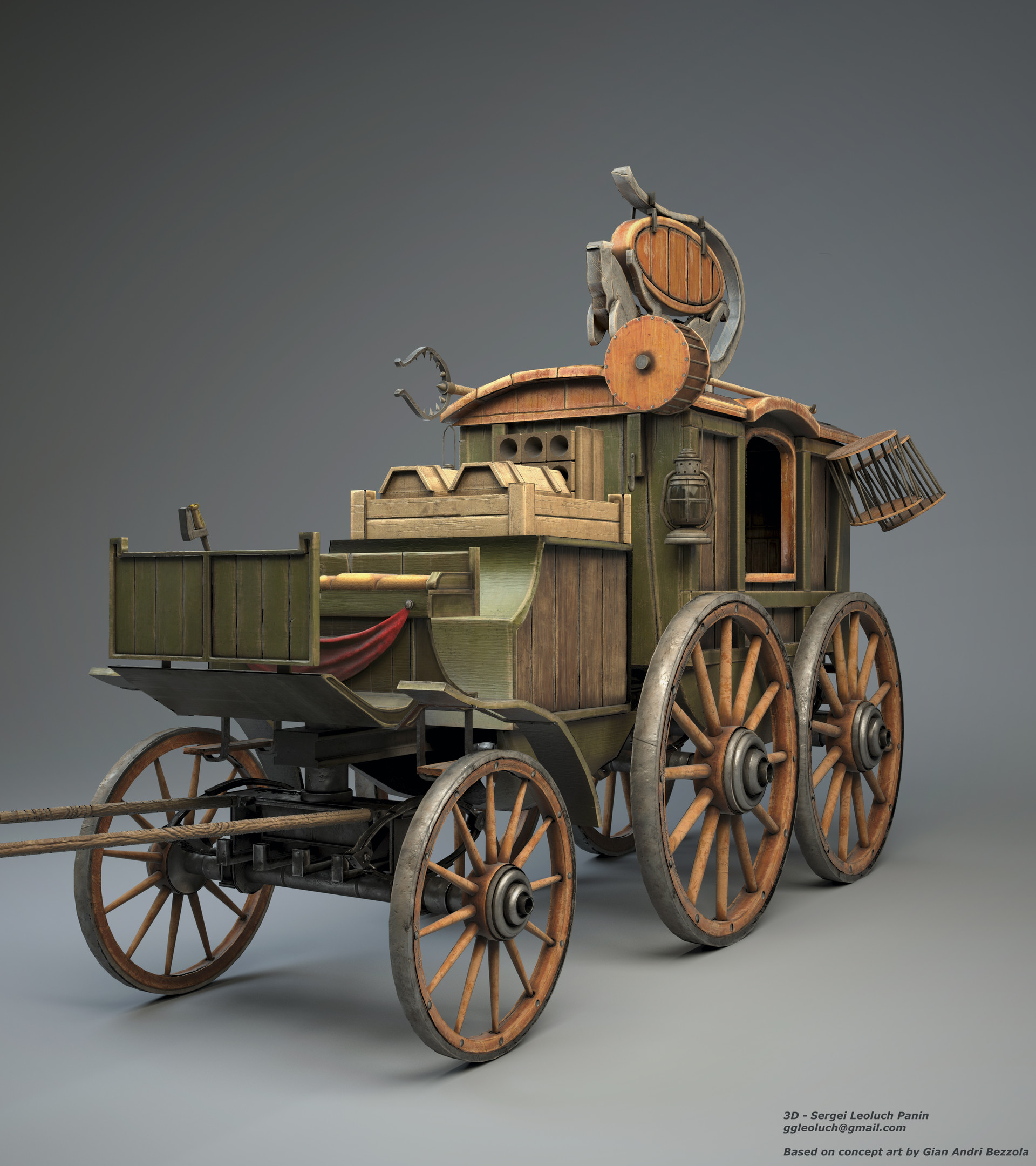 Artstation The Carriage 3d Model Sergei Panin