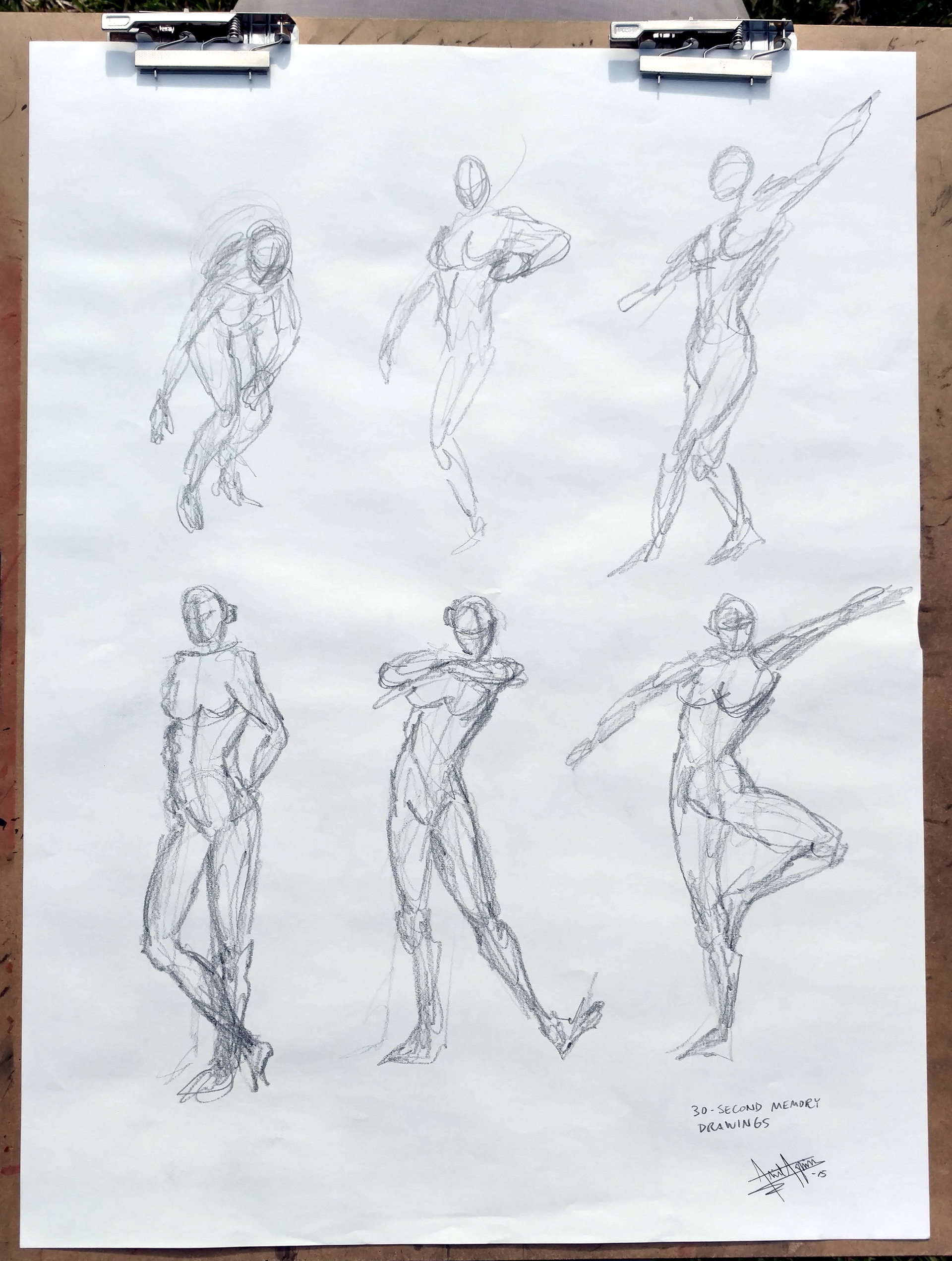 What are you doing. — 30-second figure drawing poses, in ballpoint pen....