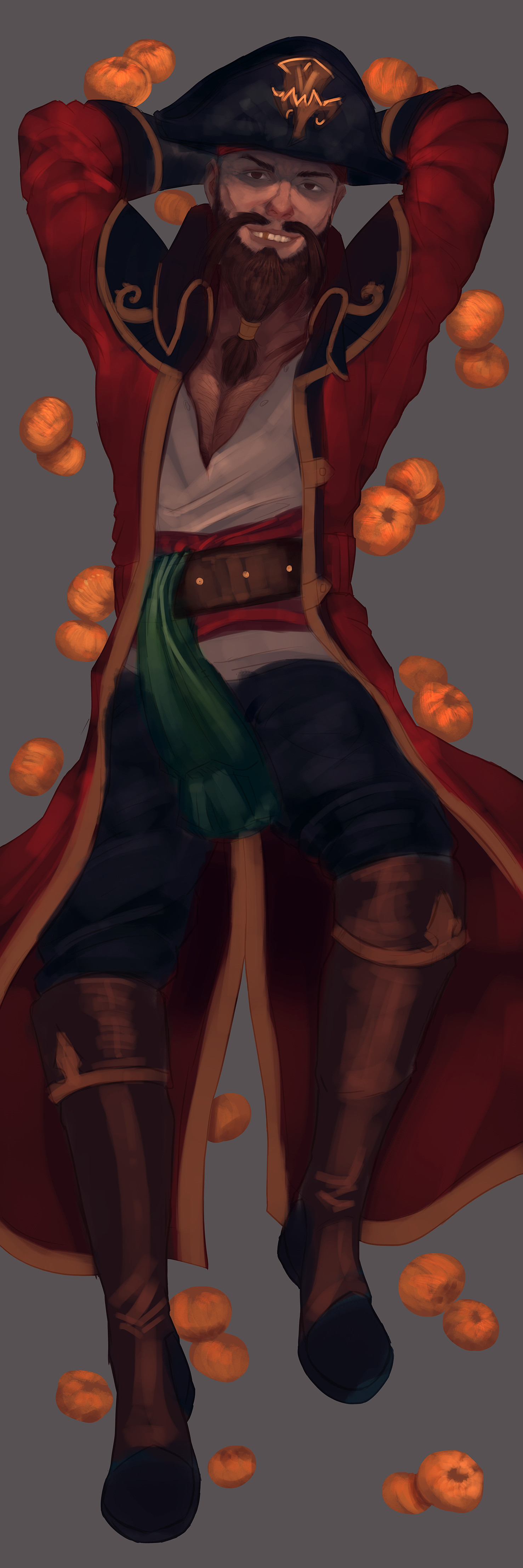 Artstation Gangplank Body Pillow Tiago Alexandre