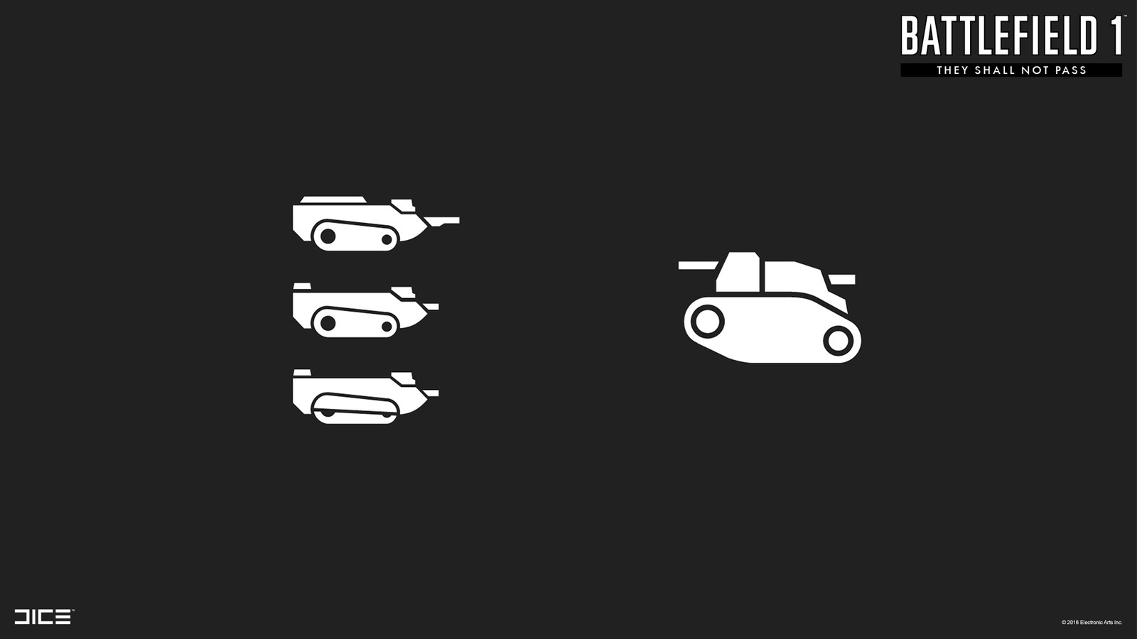 Fig. 10 Vehicle Icons for the Front End.
I was responsible for designing and creating various different 2D assets to support the new features. The icons above correspond to new vehicles introduced for the French Army.