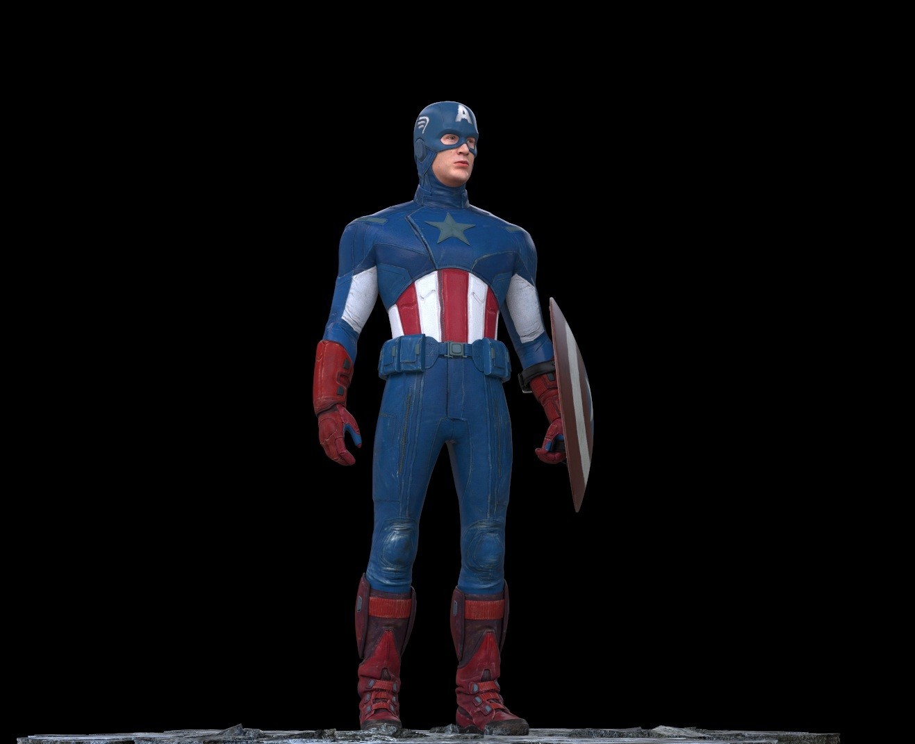 Artstation Captain America 3d Model Ali Raza Td