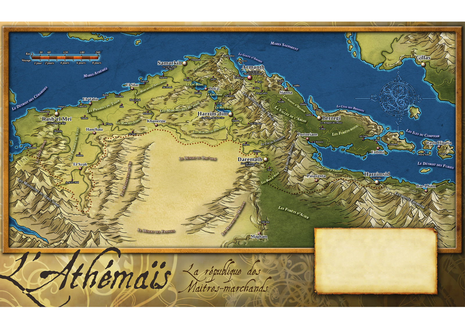 Athémaïs map full size, with names and places