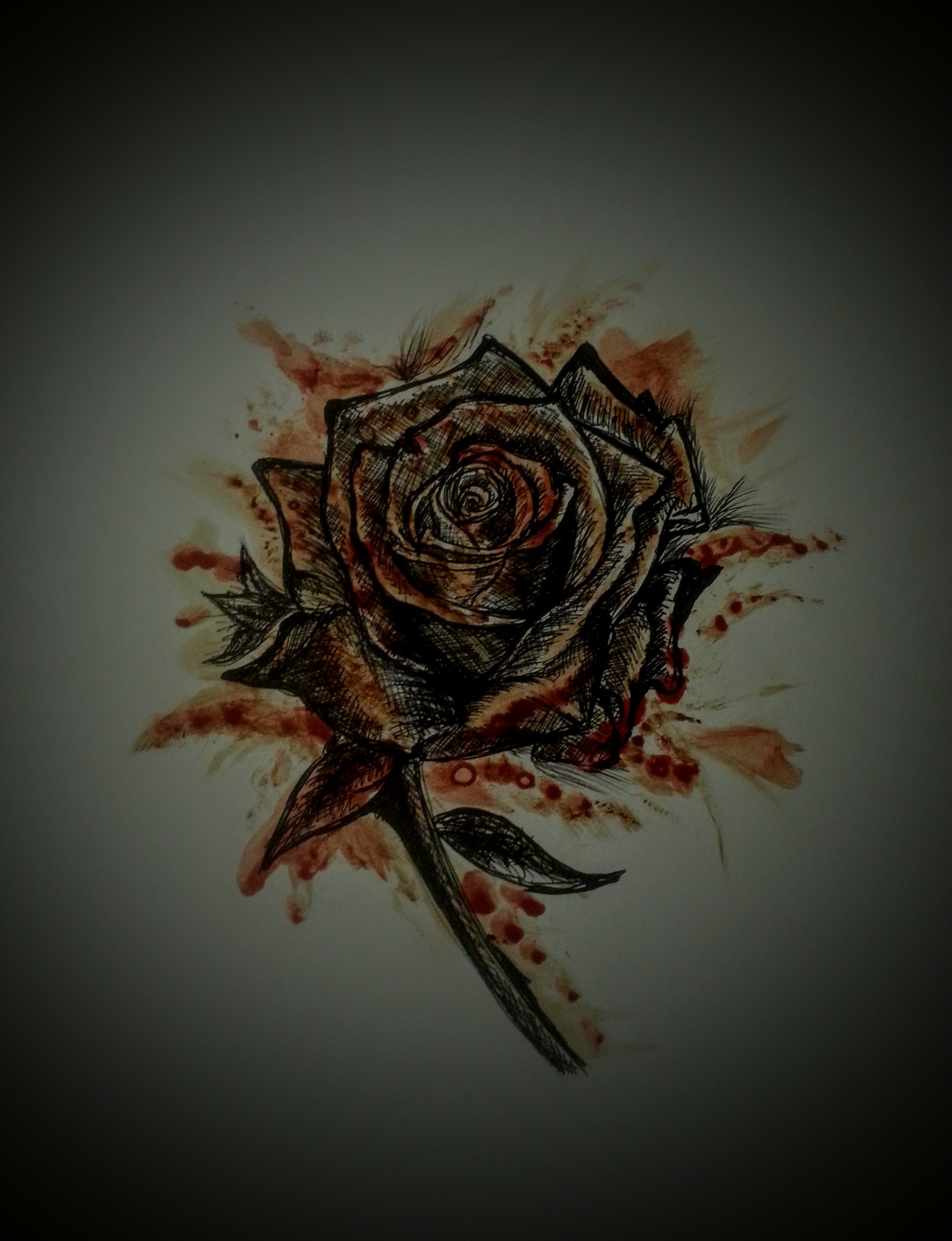 Bleeding rose tattoo - Tattoogrid.net