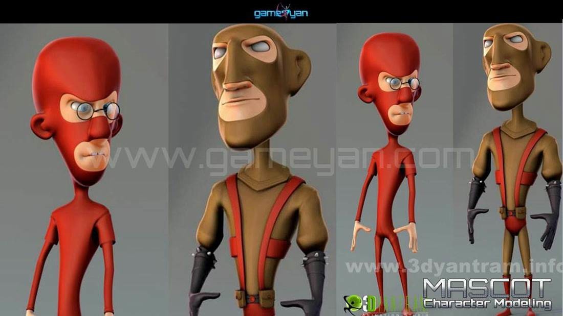 Artstation 3d Mascot Character Modeling England Gameyan Studio