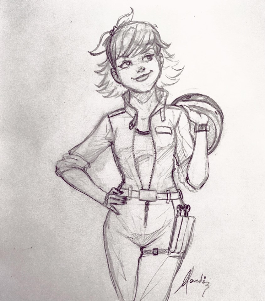 The initial sketch