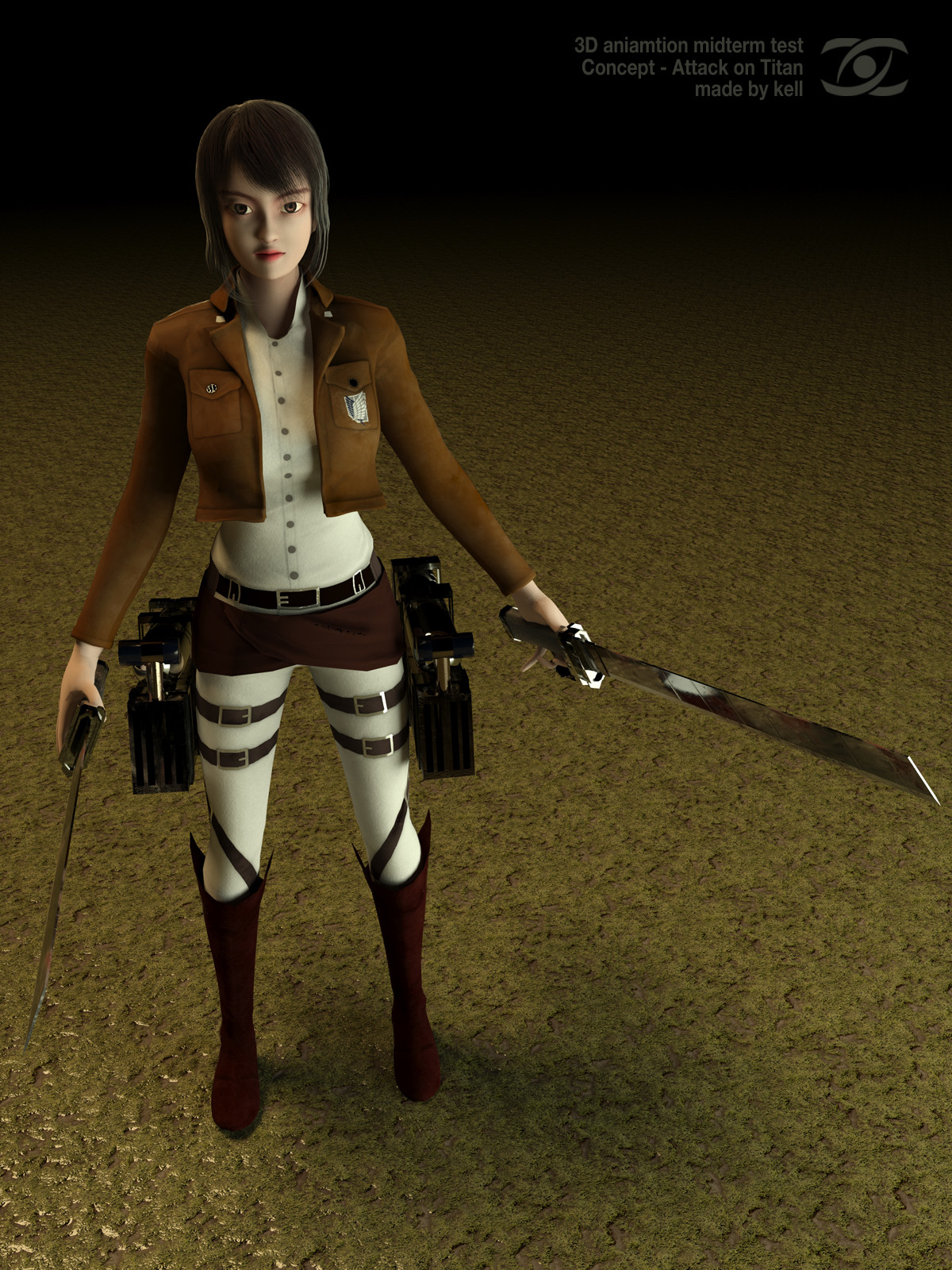 Artstation 3d Animation Attack On Titan Kuro Kell