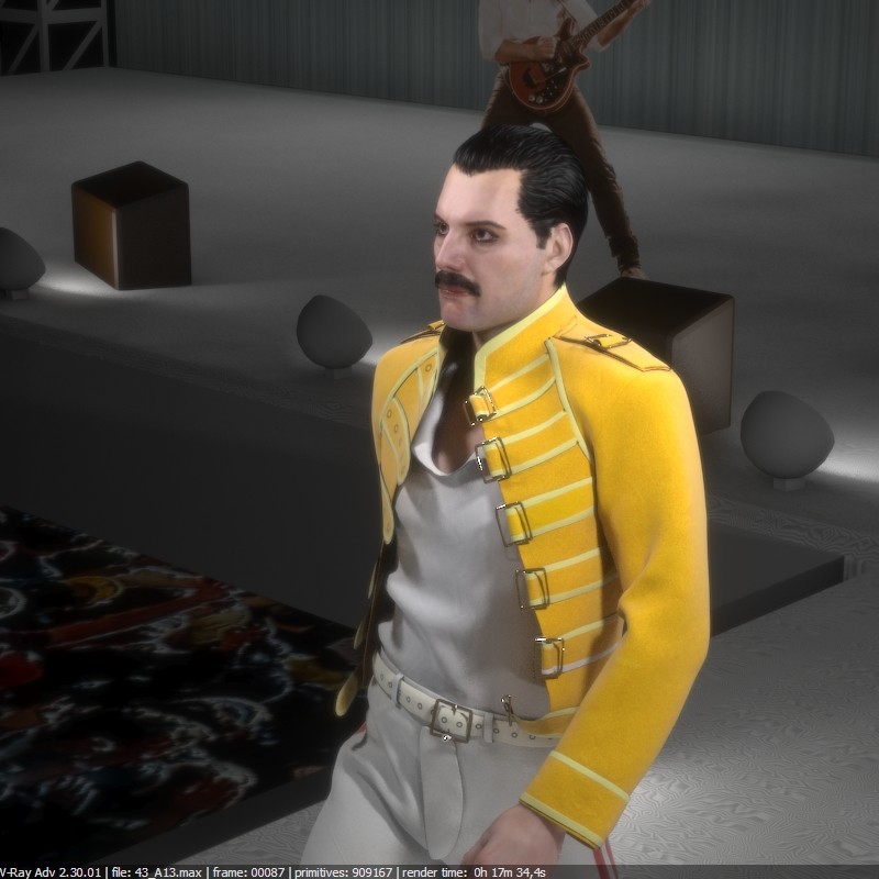 Artstation 3d Model Of Freddie Mercury Singer Rigged And