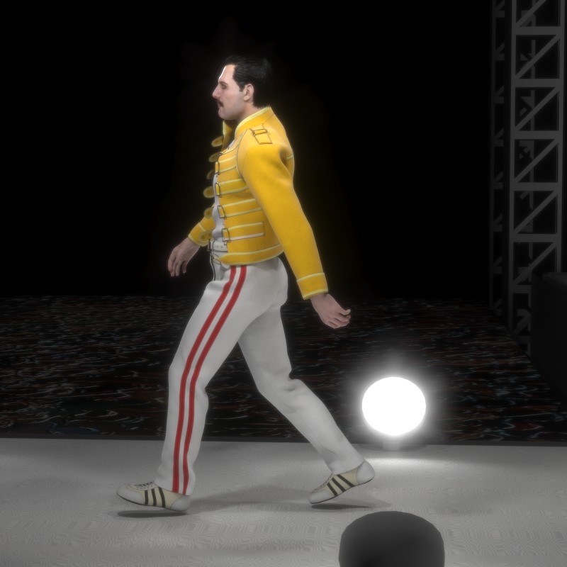 Artstation 3d Model Of Freddie Mercury Singer Rigged And Animated Stephan Plotnicov - roblox freddie mercury