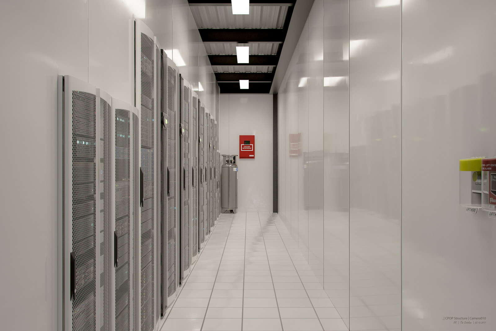 Modular data center interior
