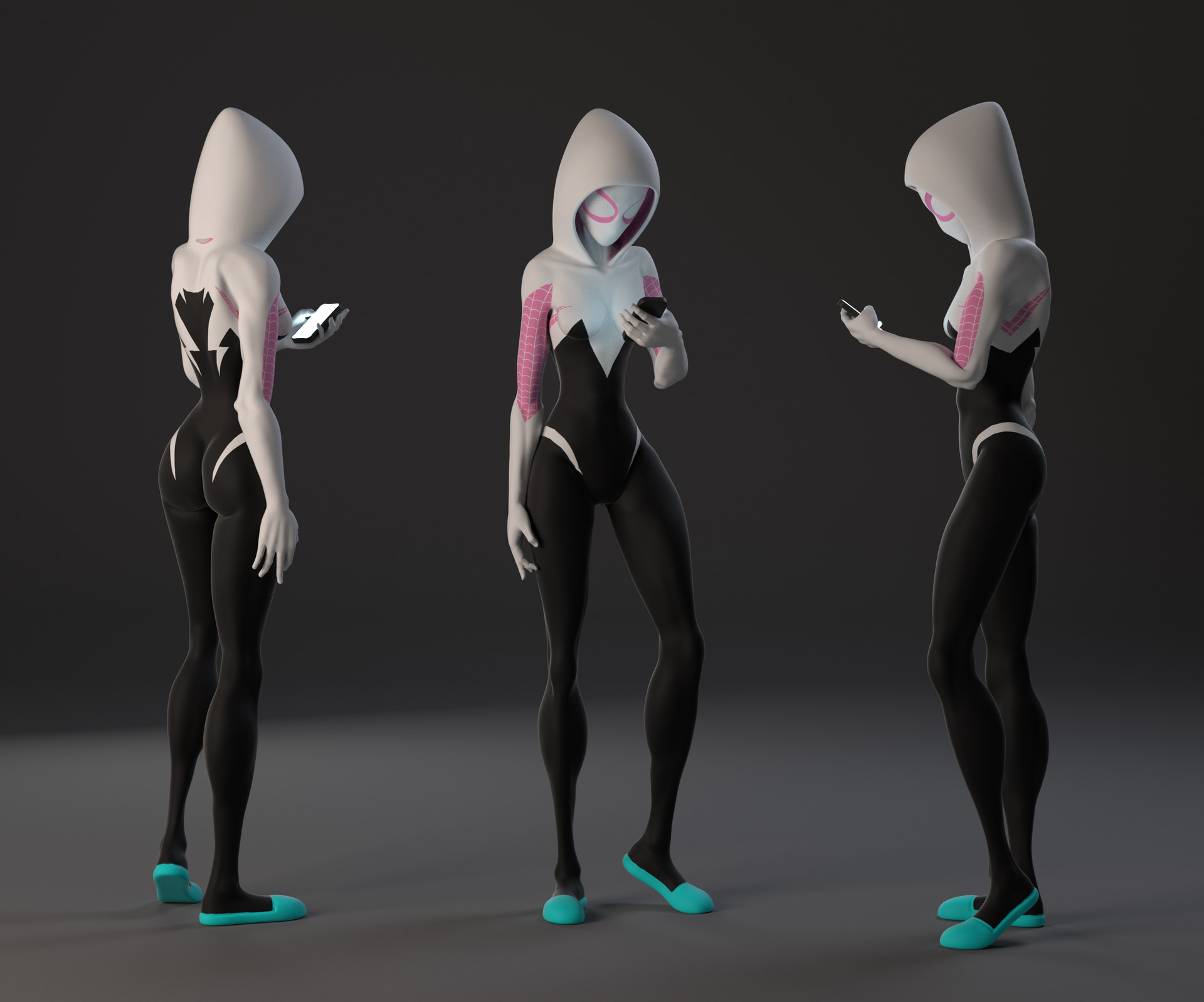 spidergwen rigged spiderman