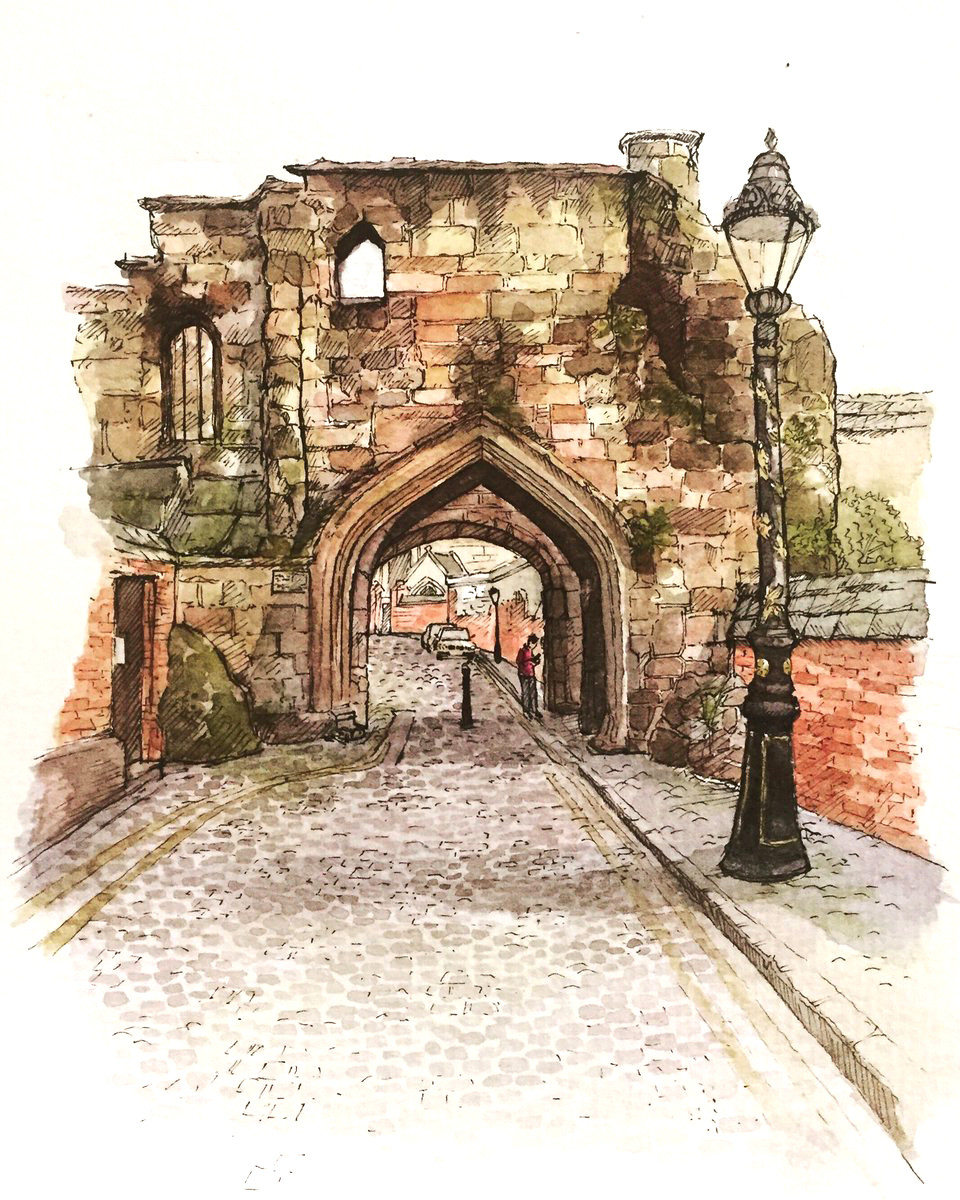 Artstation Castle Watercolour Study Fiona Mary