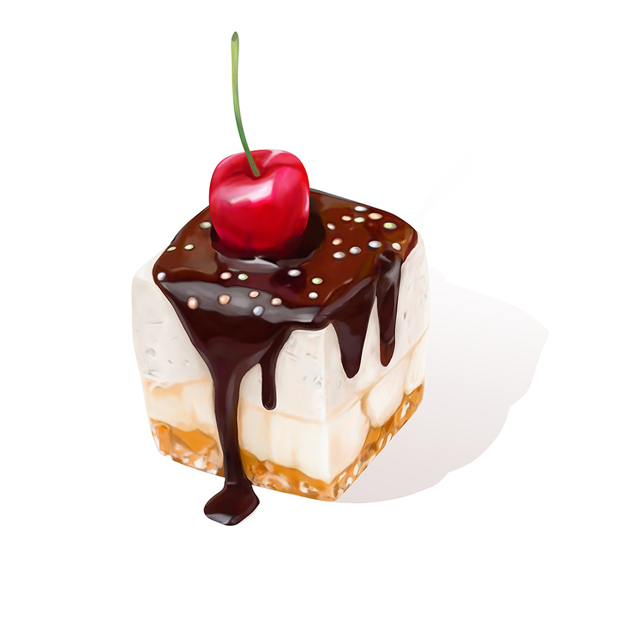 Cake on the hand