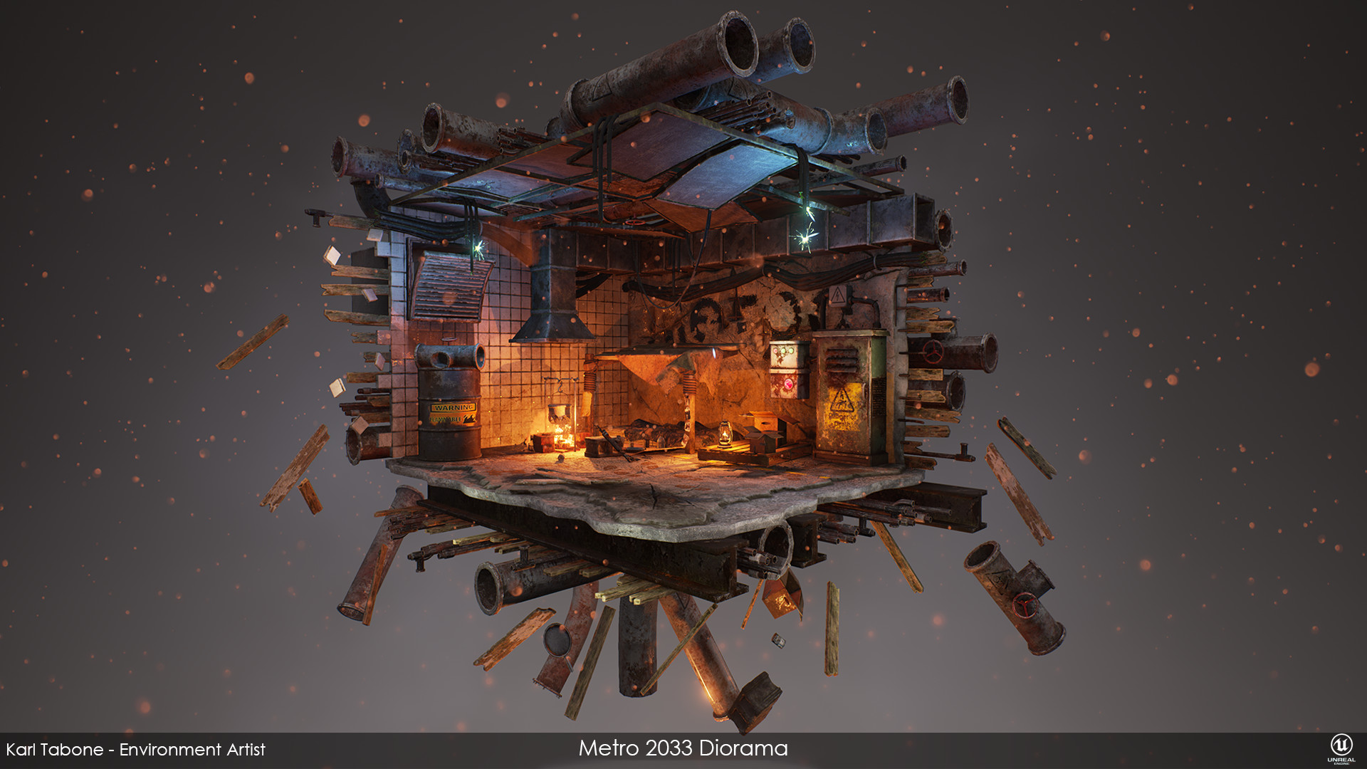 Artstation Metro 2033 Diorama Karl Tabone