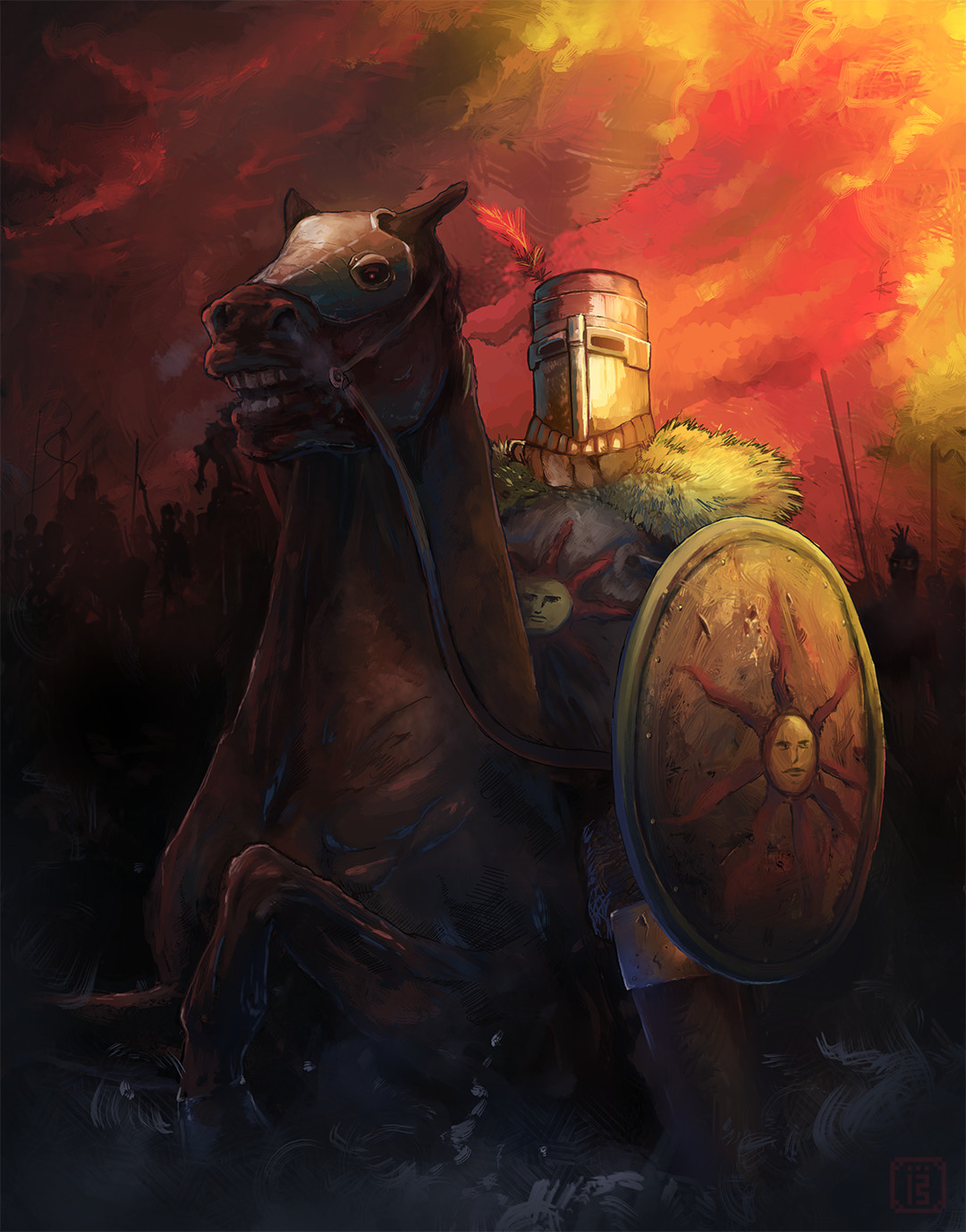 knight solaire statue