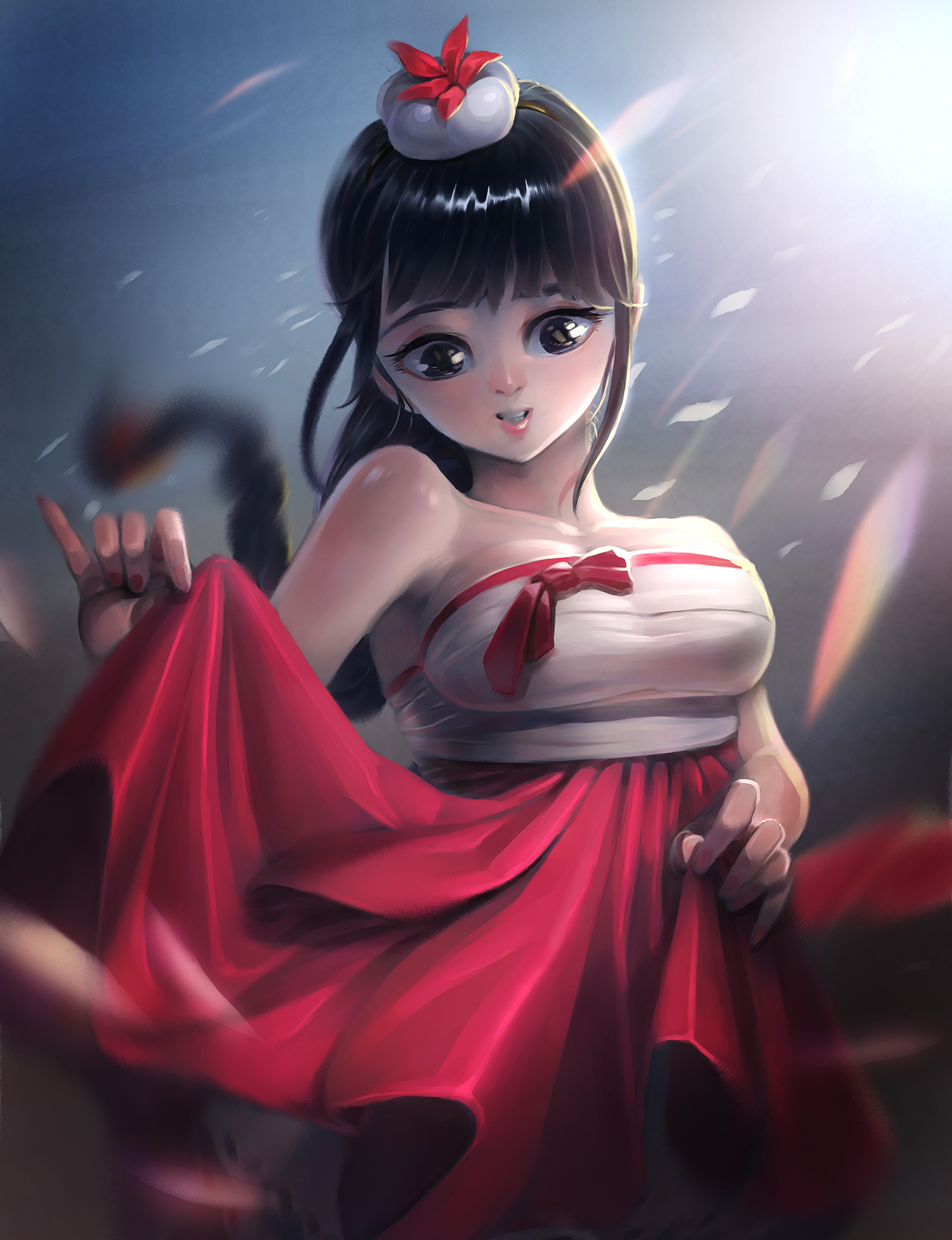ArtStation Girl in a cute Hanbok