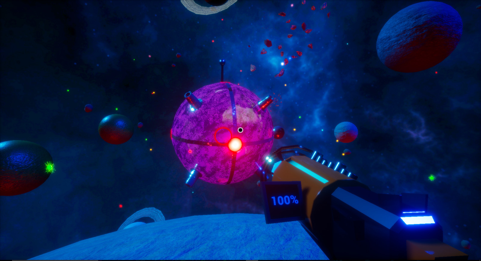 Ingame screenshot of the main boss taken from the firstperson player perspective