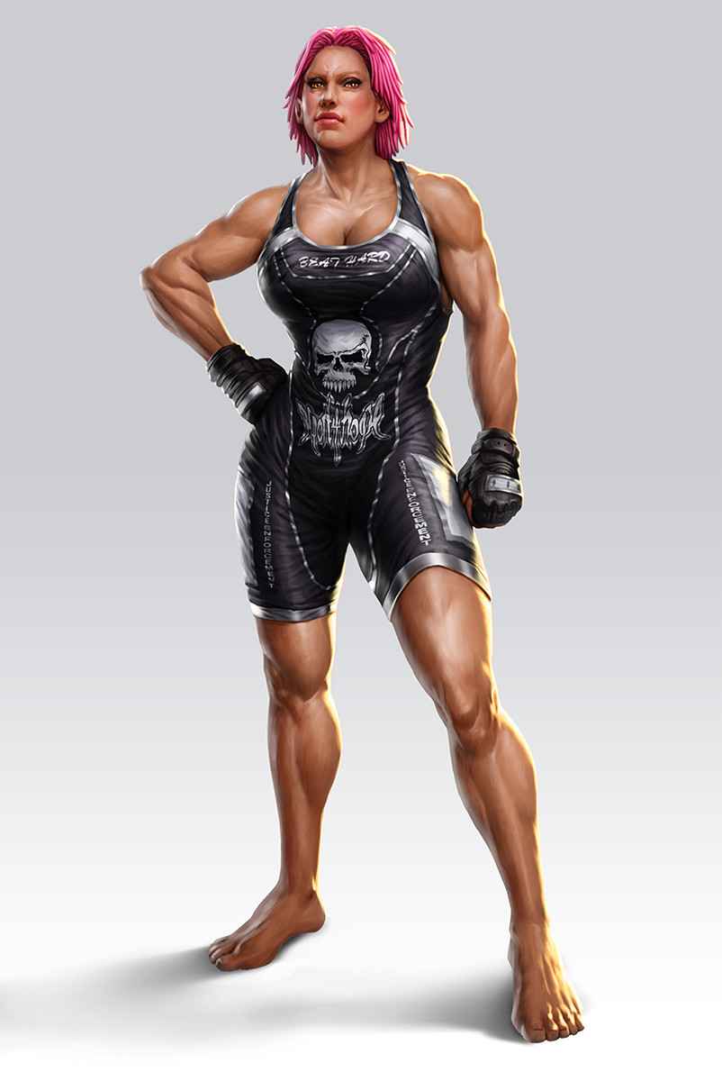 Muscle Girl Drawing