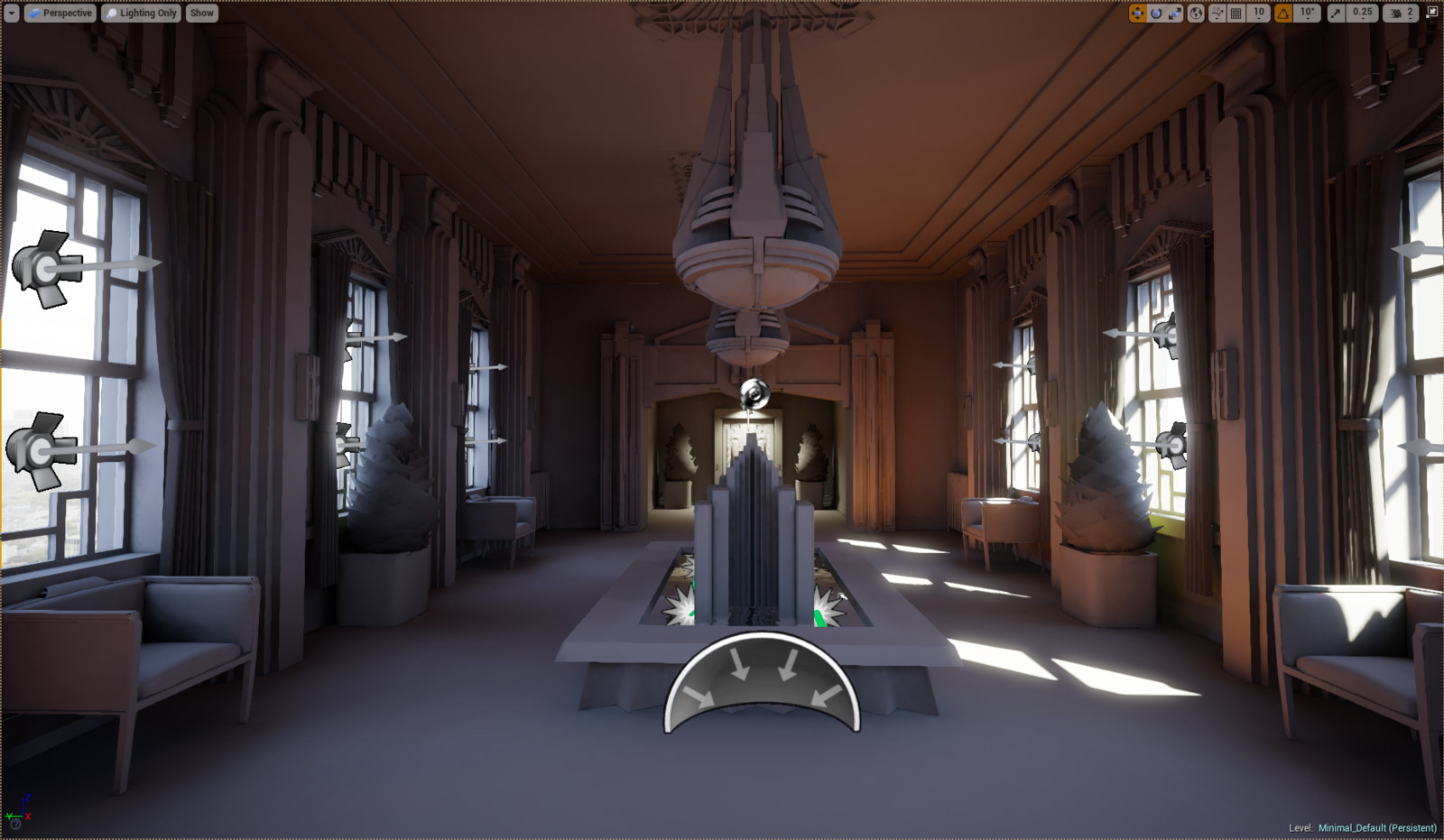 "Lighting Only" detail setting. Lighting is something I spent a great deal of time meticulously tuning, constantly keeping in mind how photons interact. 