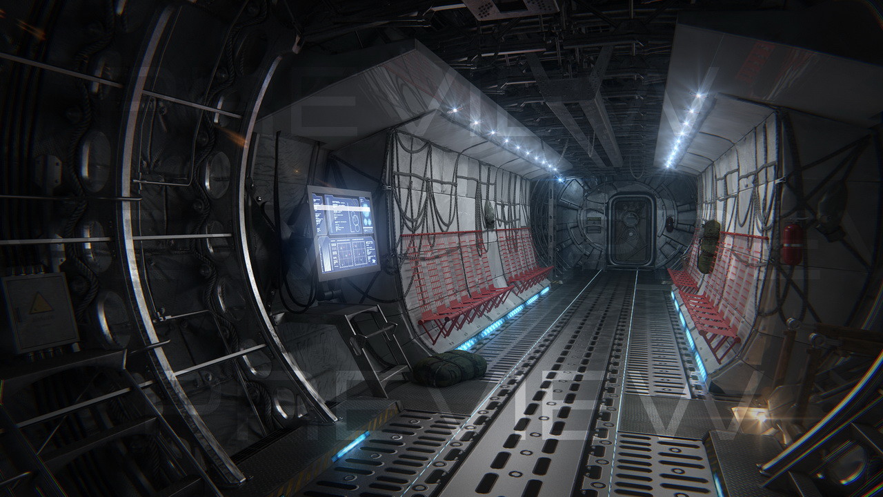 Artstation Cargo Ship Interior Alex Volkov
