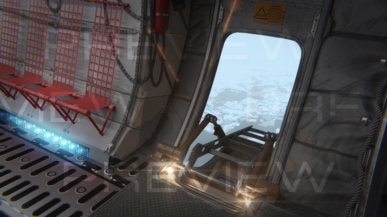 Artstation Cargo Ship Interior Alex Volkov