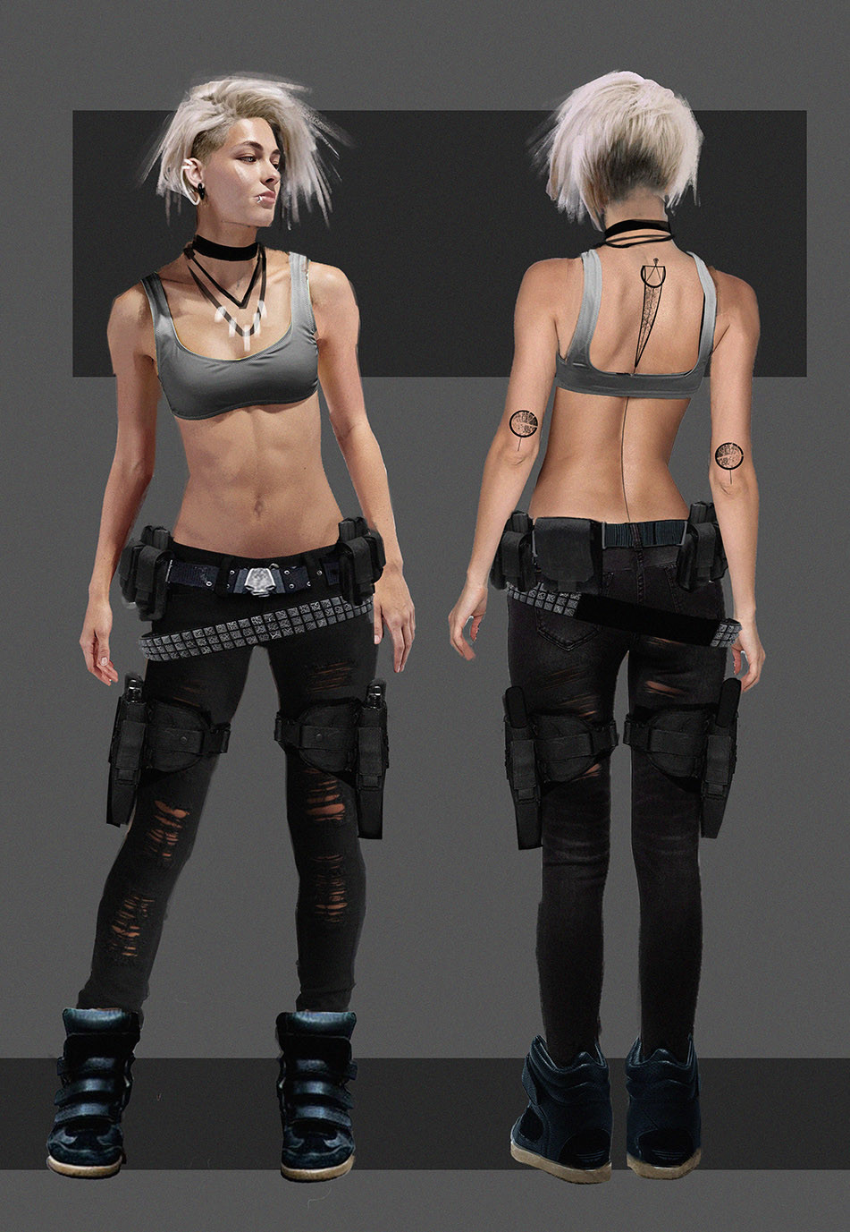 Cyberpunk character concept фото 38