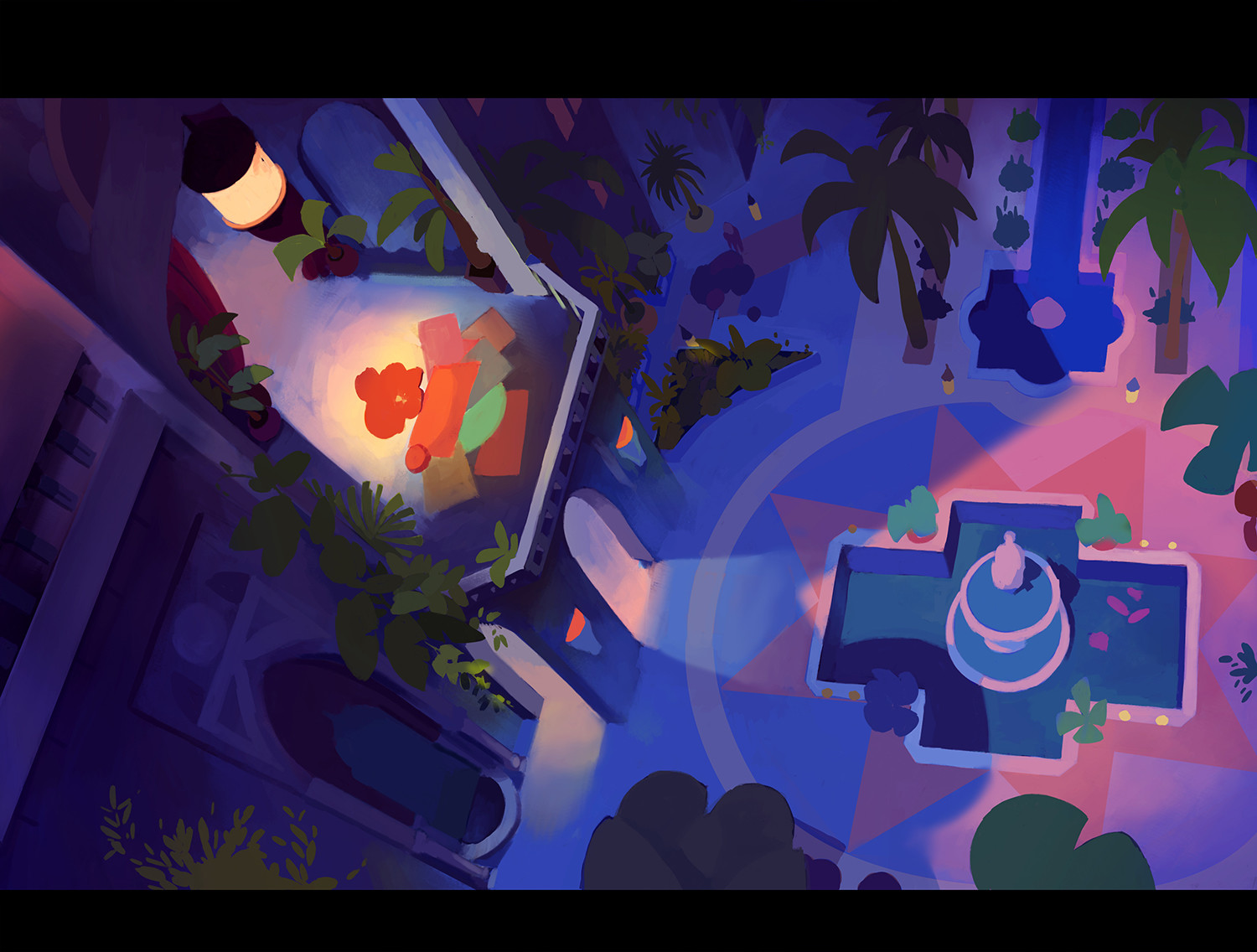 Working in the main blocks of colour