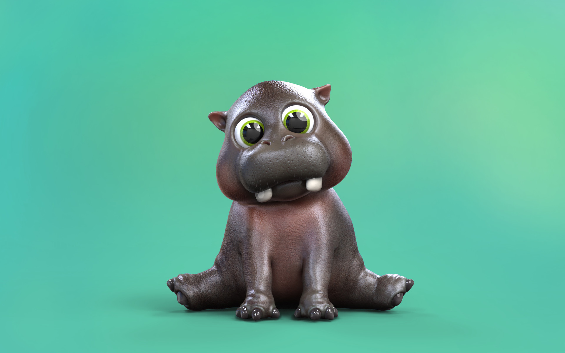 ArtStation - Baby Hippo