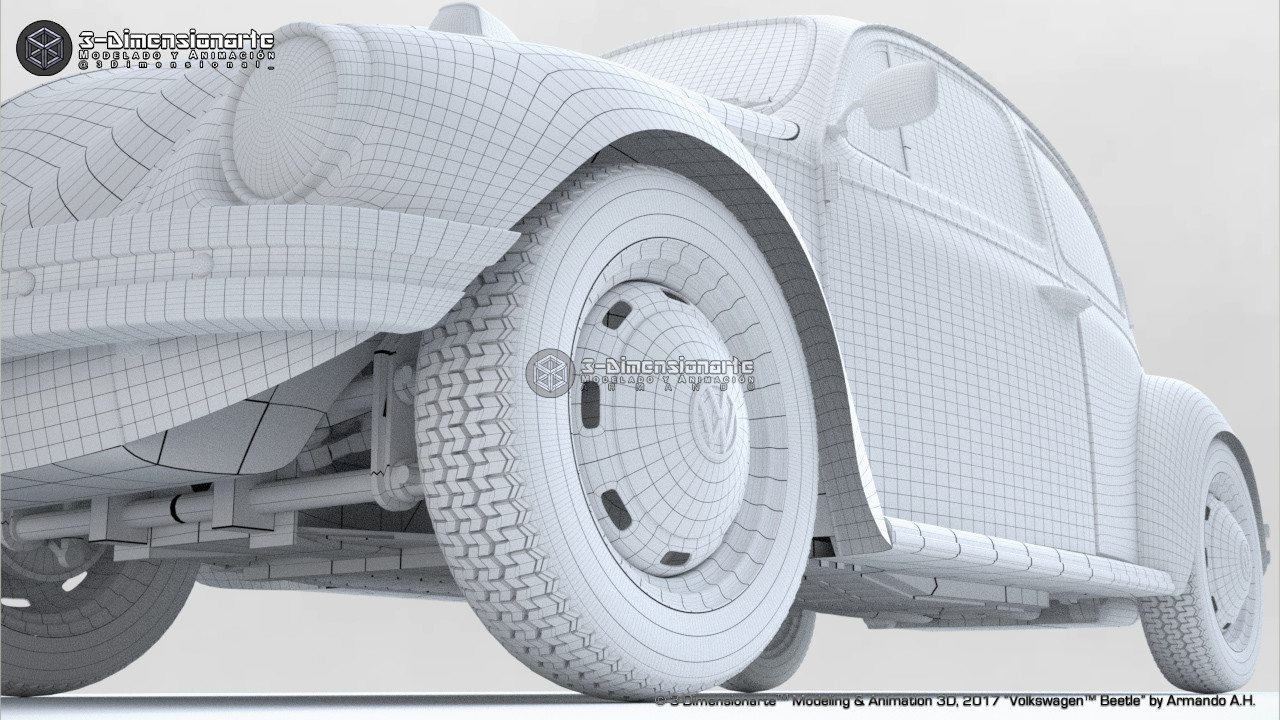 Volkswagen Beetle [Studio] Wireframe 03