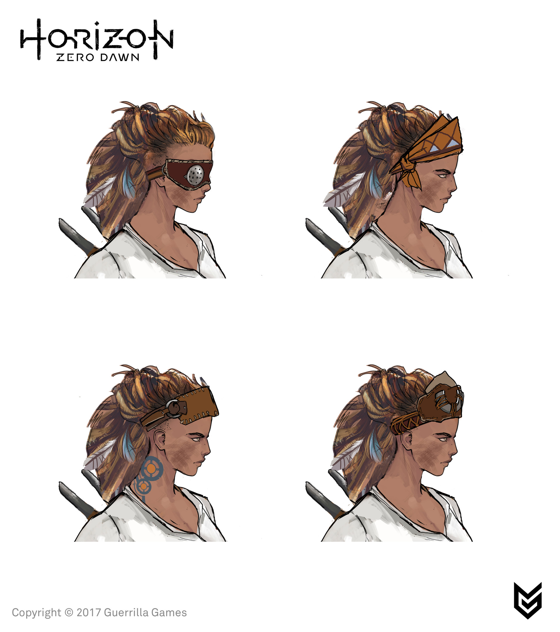horizon zero dawn female character design concept art