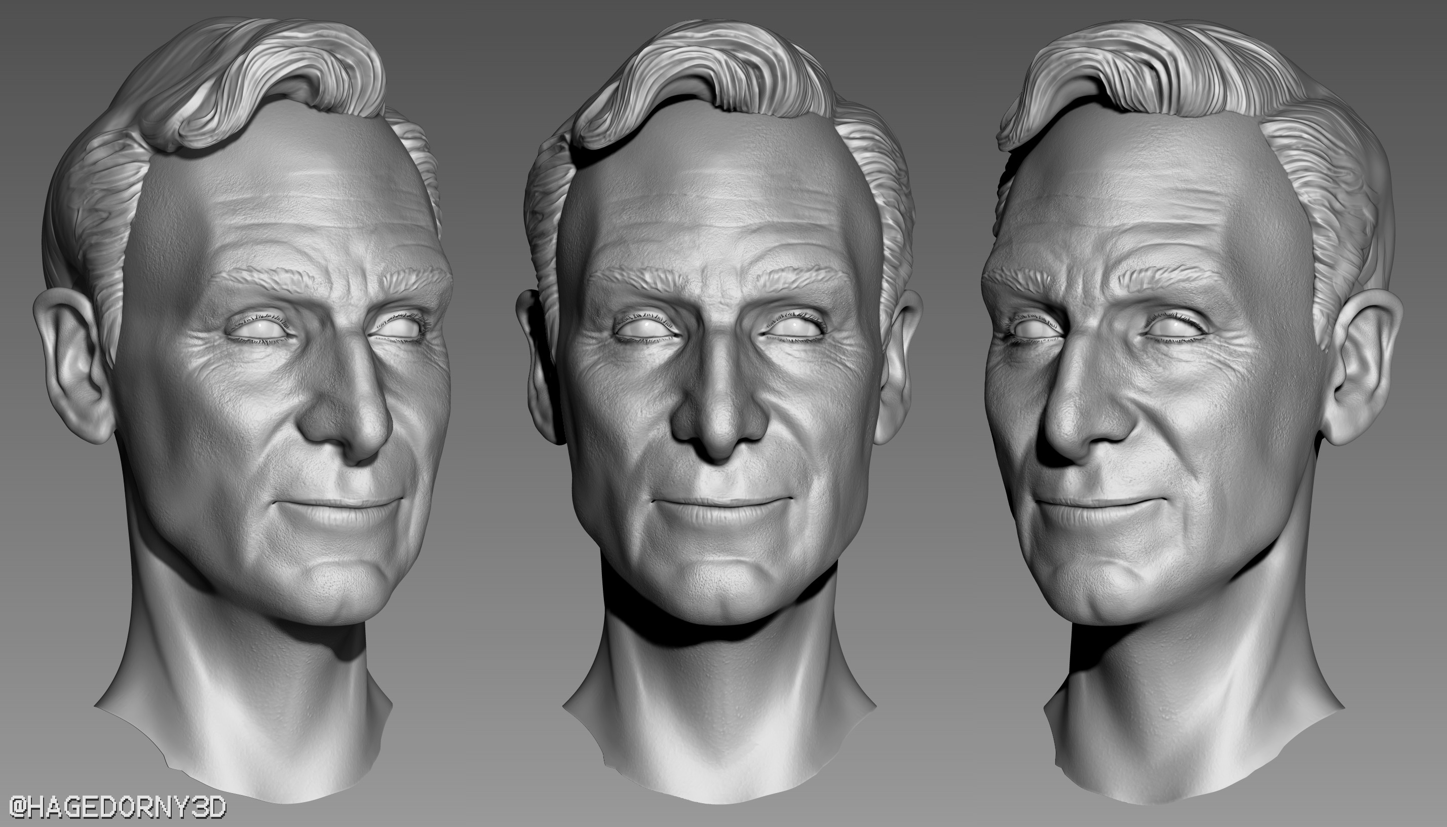 BillNye Likeness. zbrush. WIP