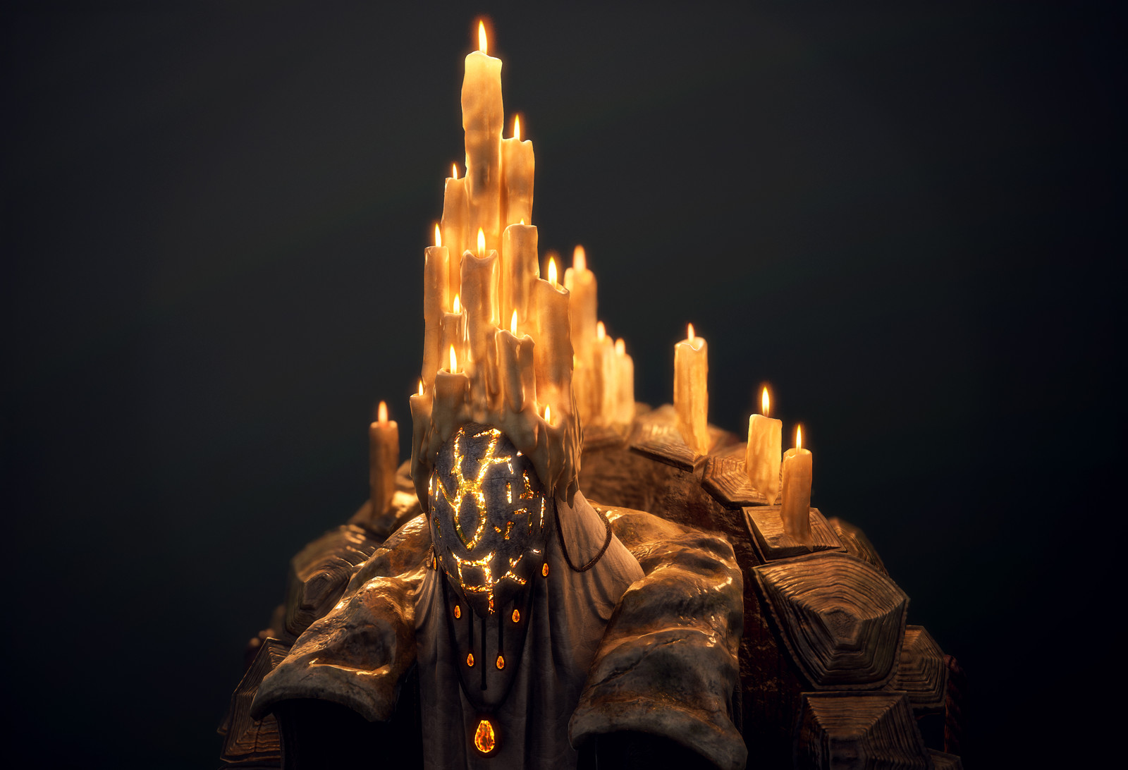 Render with just the candle lights on