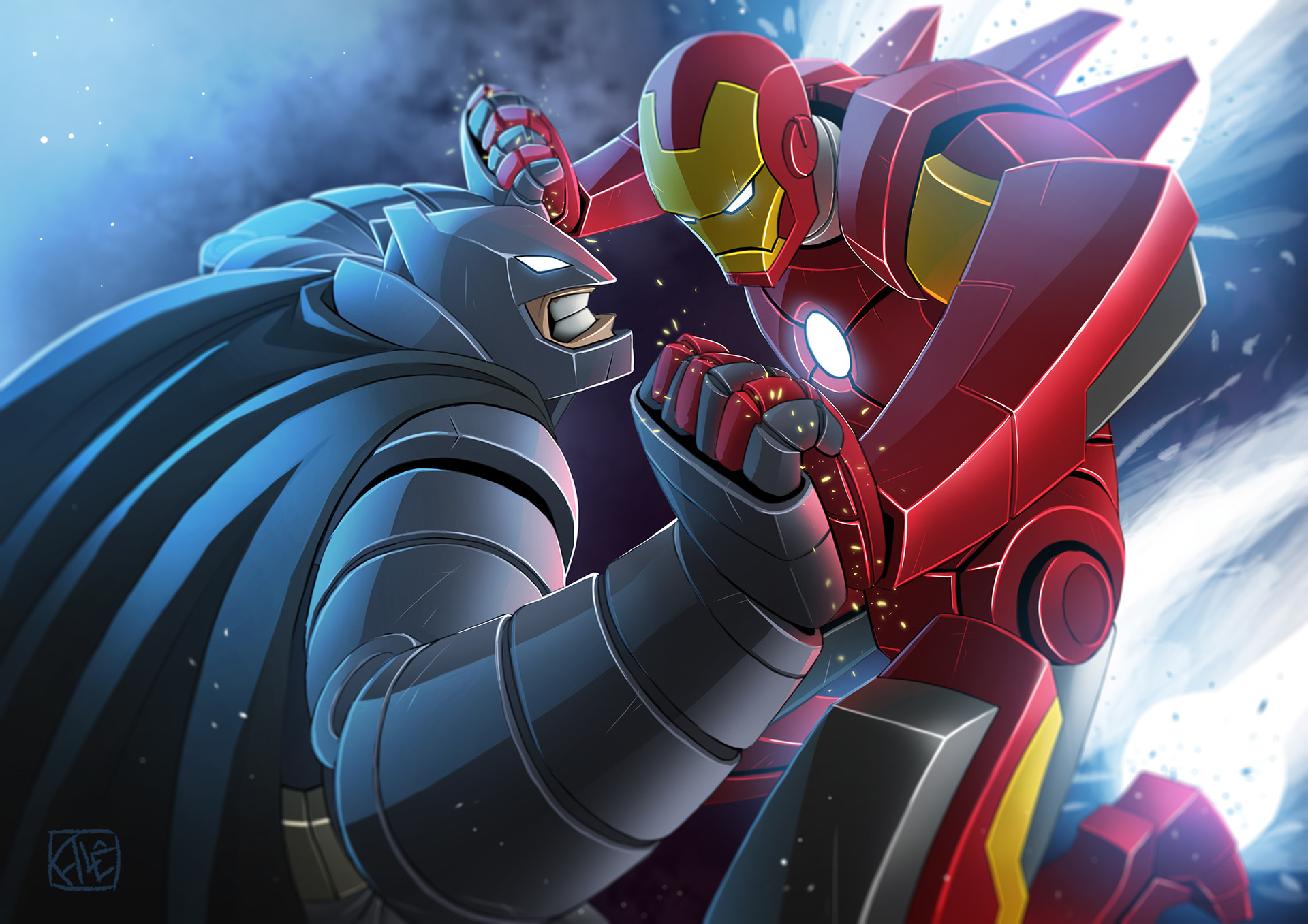 ArtStation - Batman vs Ironman