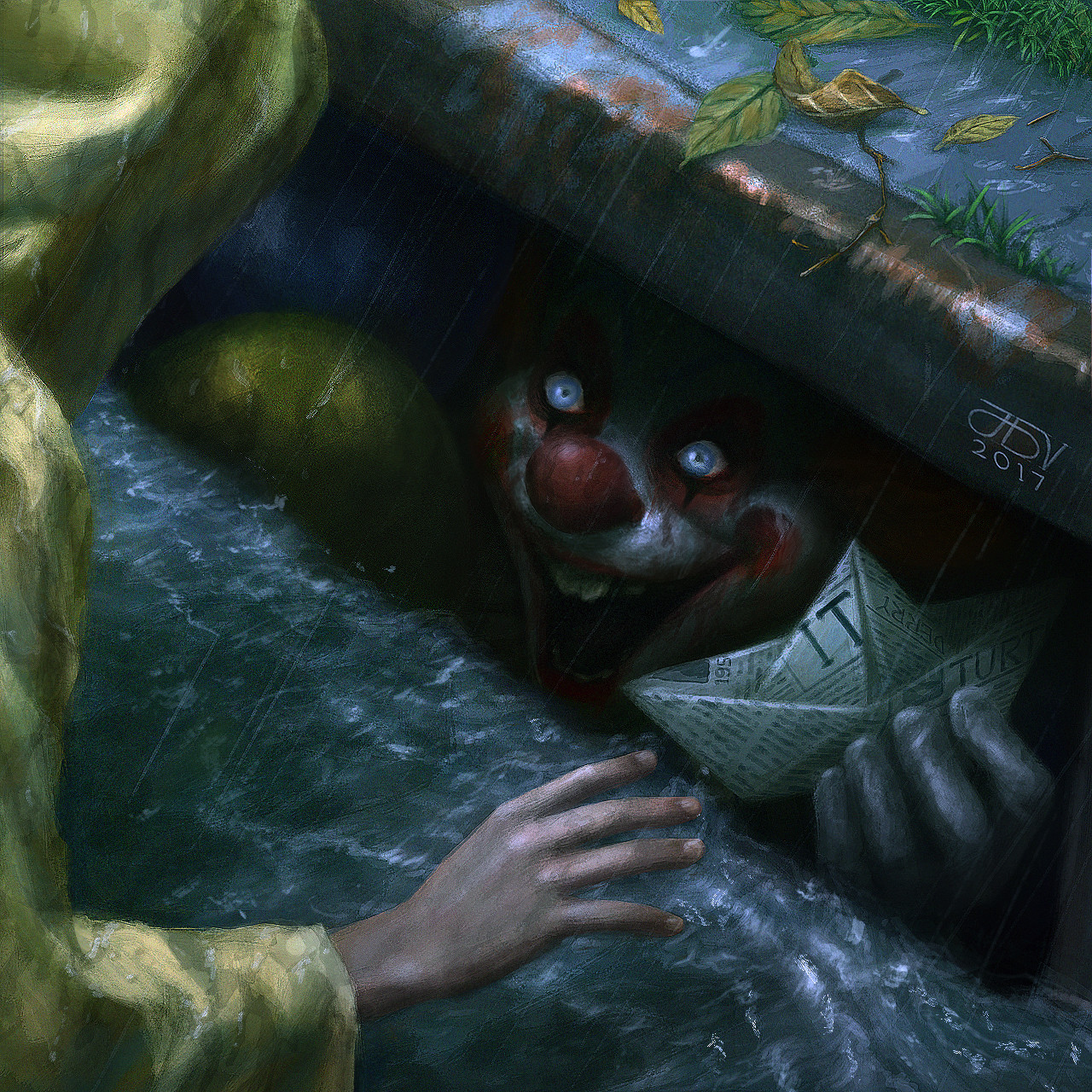 "Everything down here floats."Fanart of Pennywise the Clown talki...