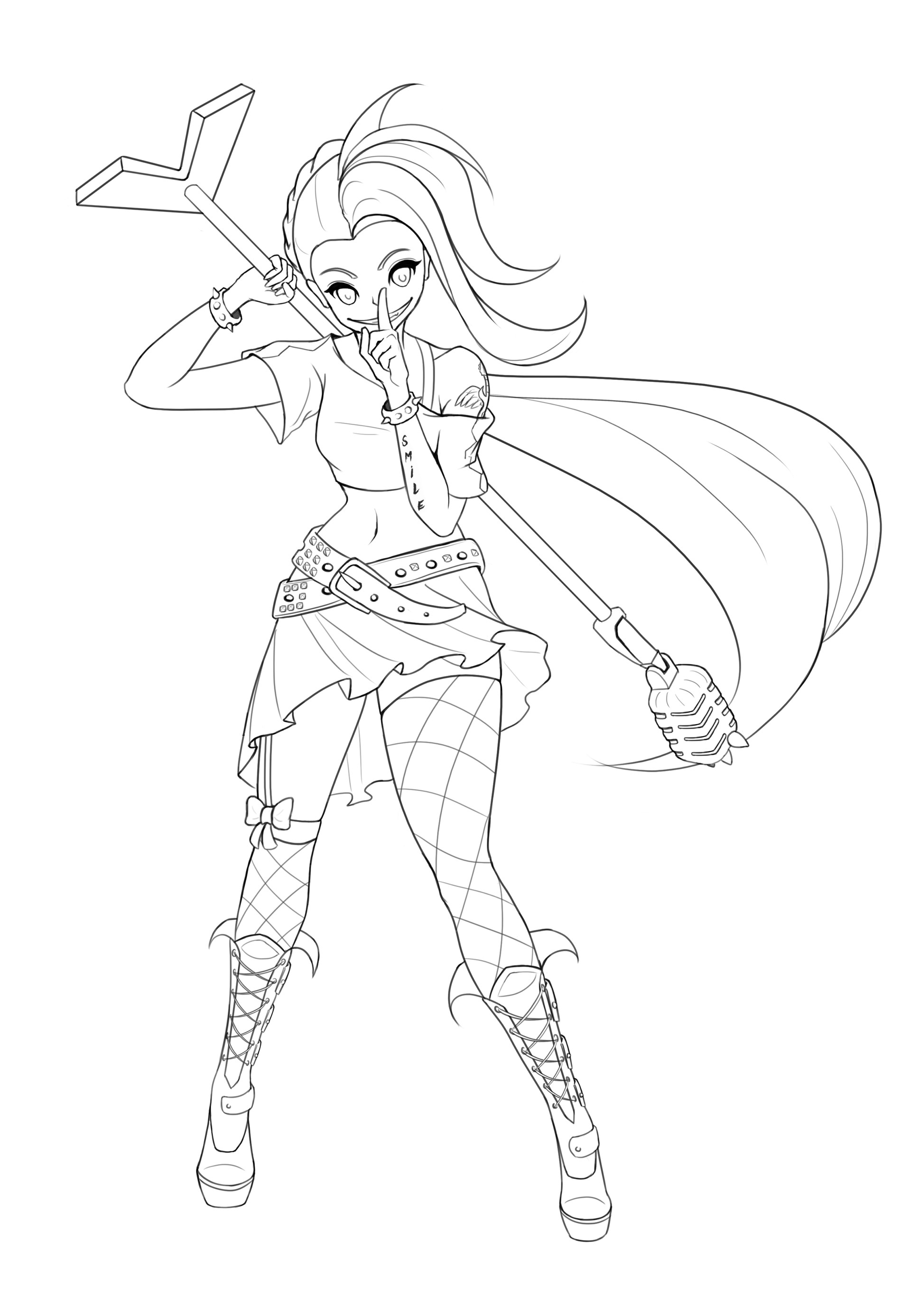 Oscar Choo - Manga Line Art - Punk Rock Star