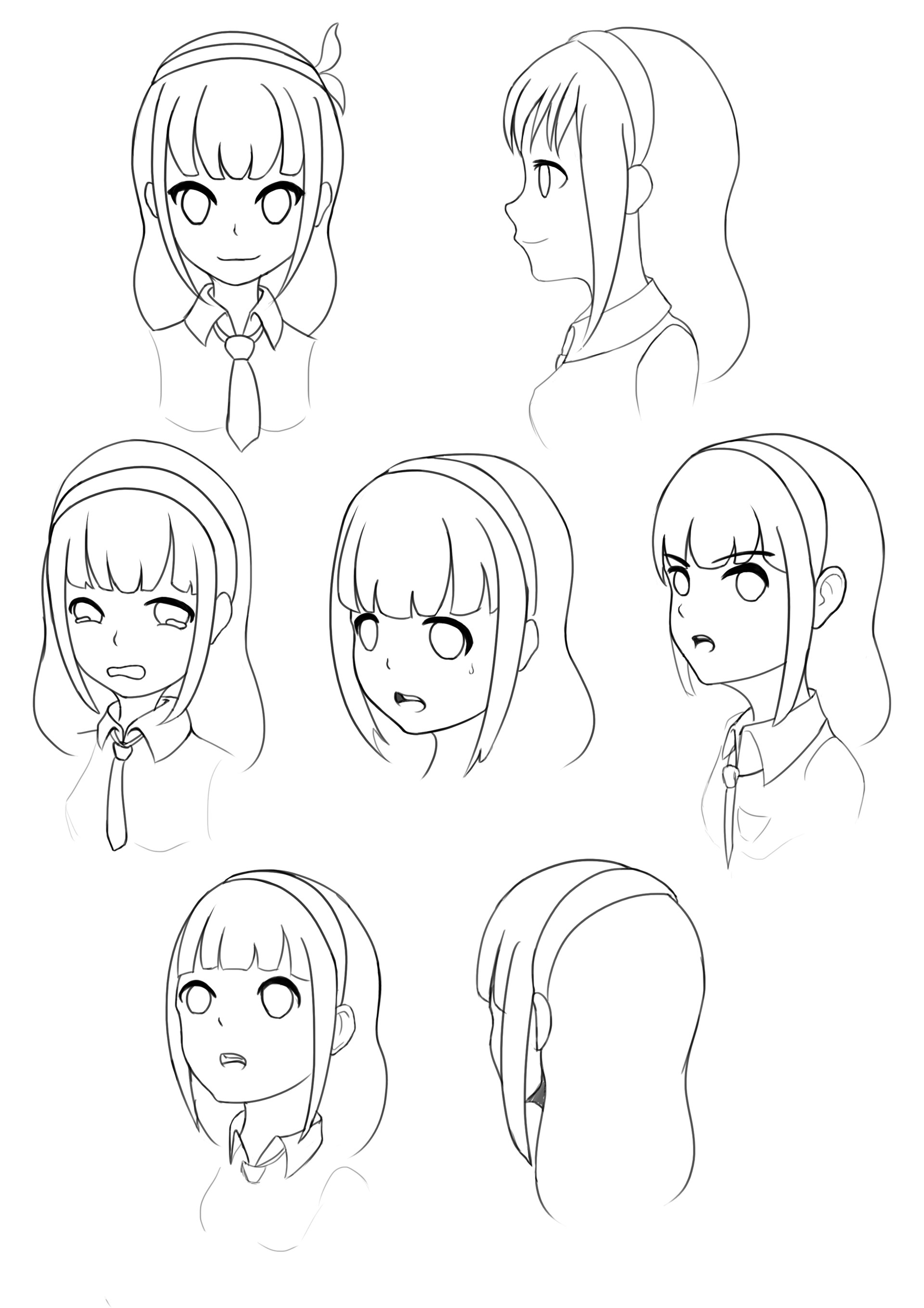 ArtStation - Manga Facial expressions study