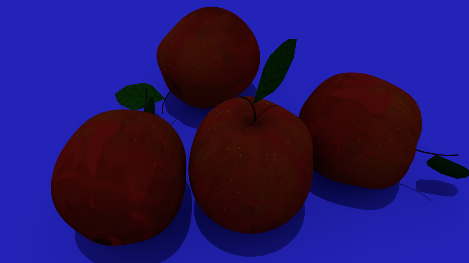 3d Hand Painted Apples