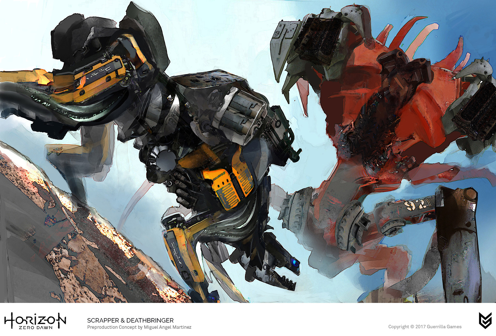 Artstation Horizon Zero Dawn Robots Miguel Martinez