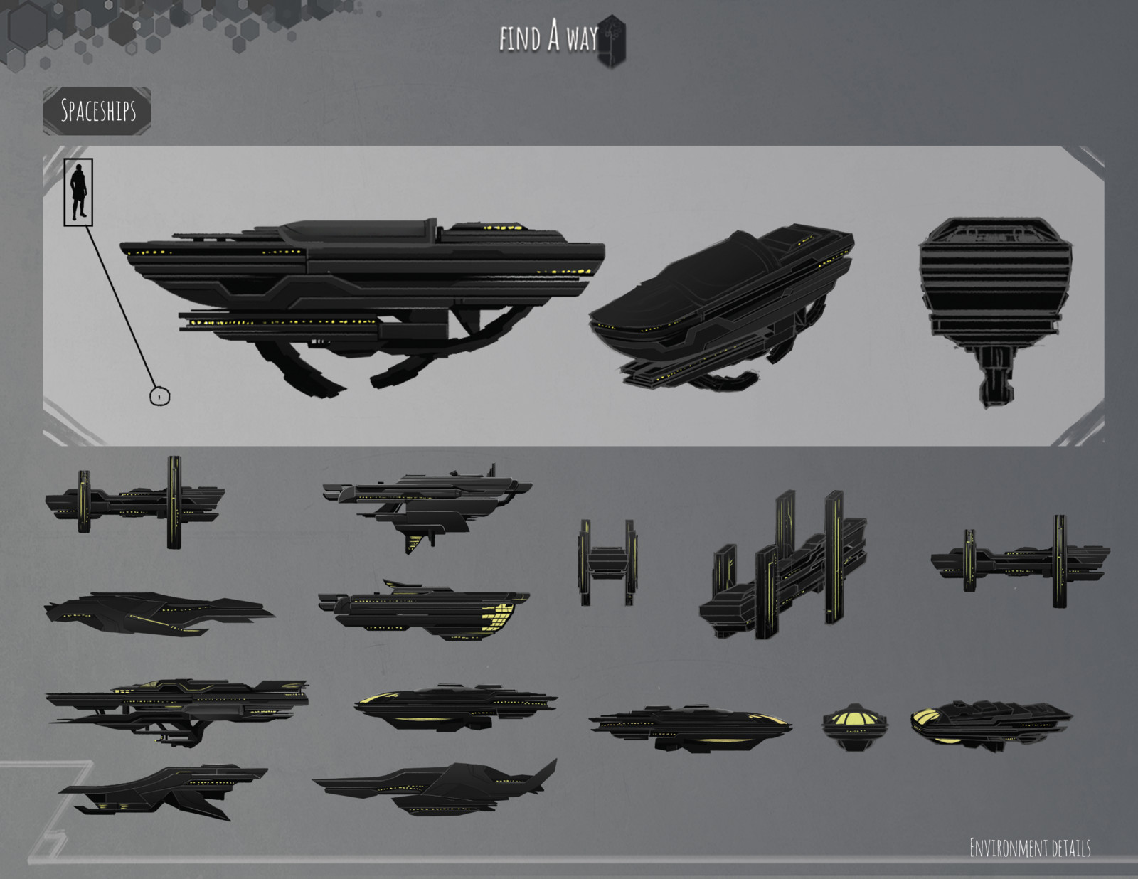 Variety of spaceships.