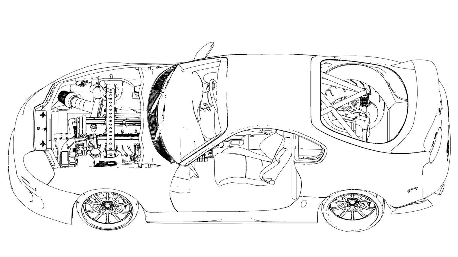 Toyota supra рисунок