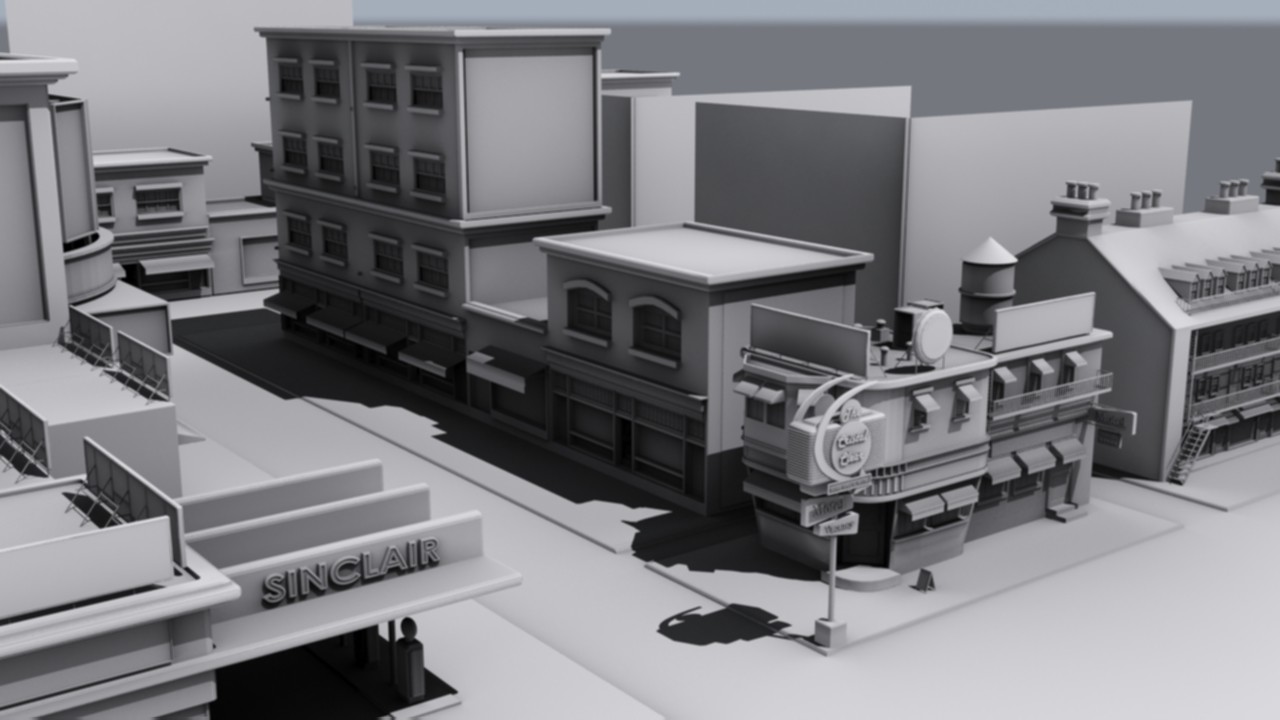 Zohir Meddane 3D Environment Modeling Fifties Street (Work in progress)