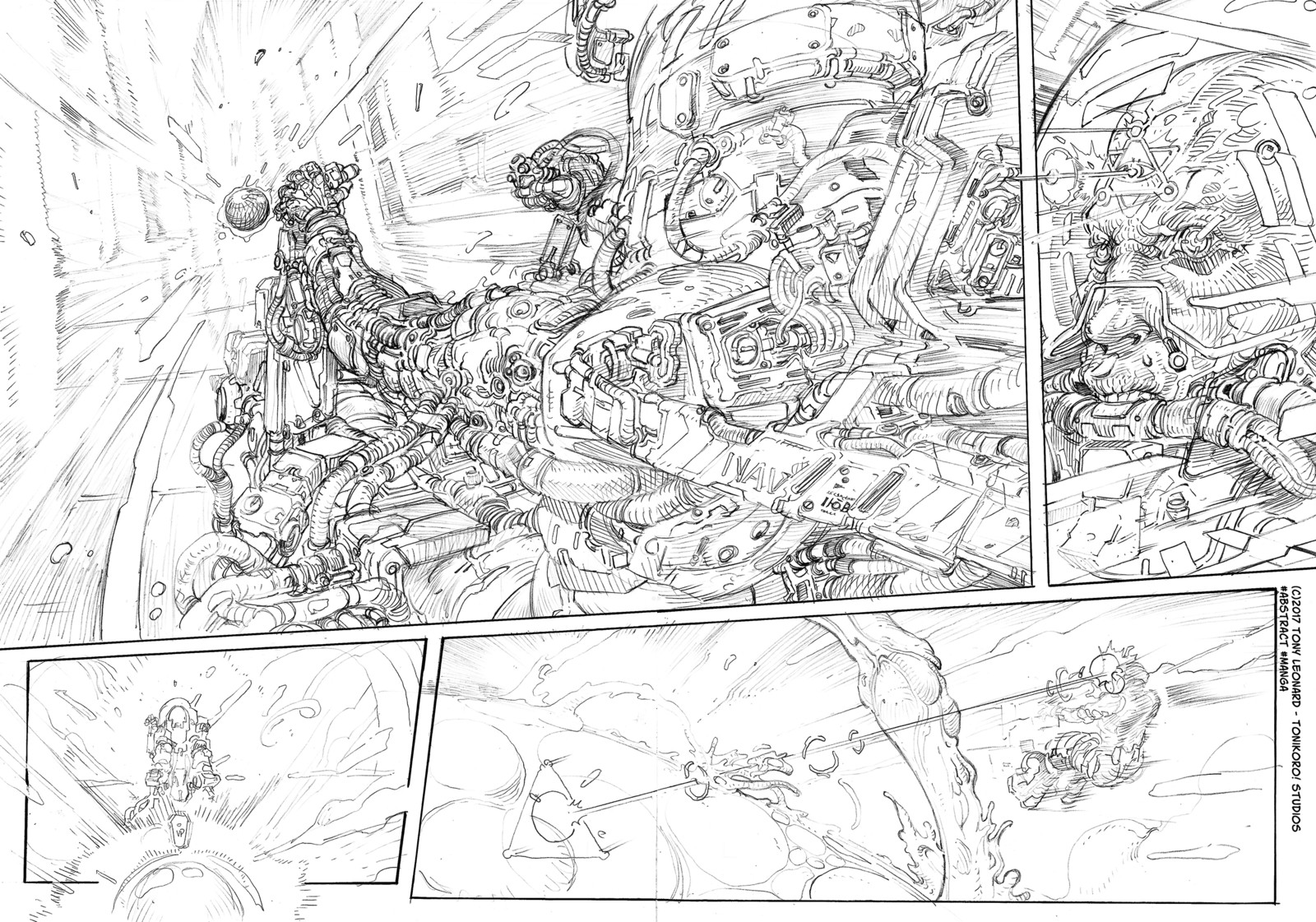 preview of the pencils, scanned before inking.