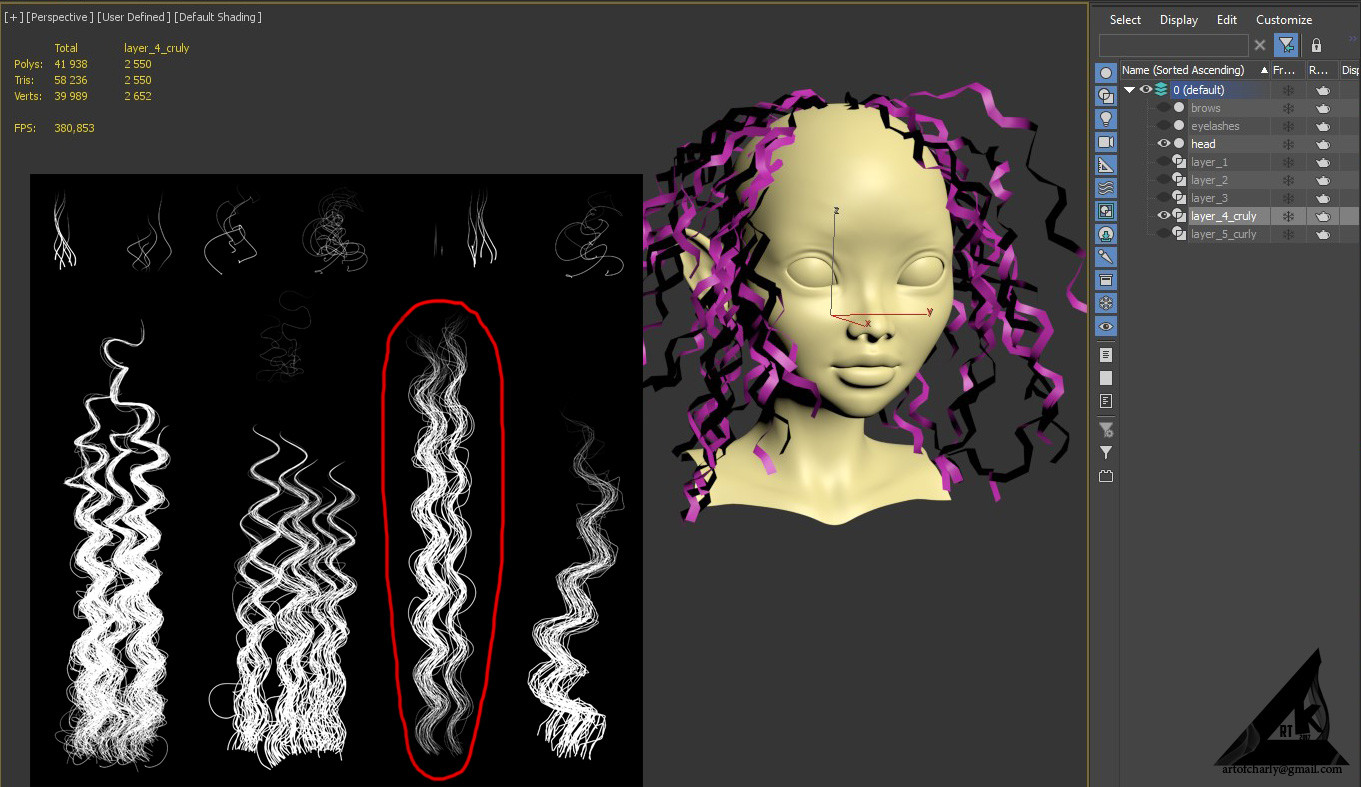Ornatrix Curly Realtime hair + MiniTutorial + References + 3d model_by Andrew Krivulya Ornatrix Curly Realtime hair Ornatrix Curly Realtime hair,MiniTutorial,Andrew Krivulya